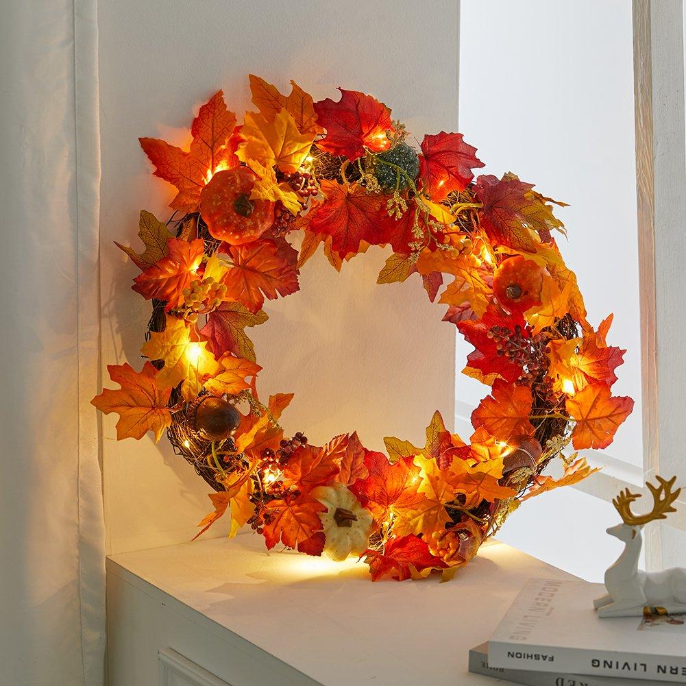 LIFE IDEAS Fall Wreath for Front Door