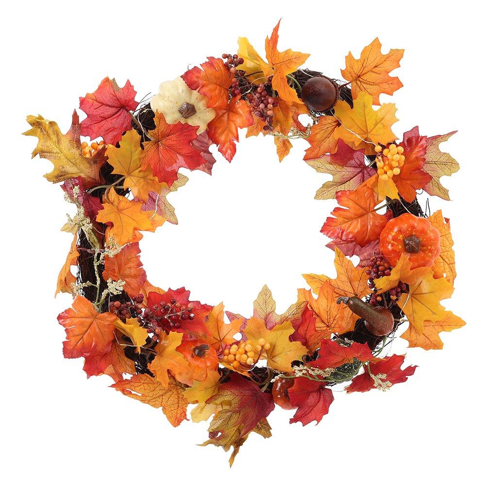 Orange - LIFE IDEAS - Fall Wreath for Front Door - 2