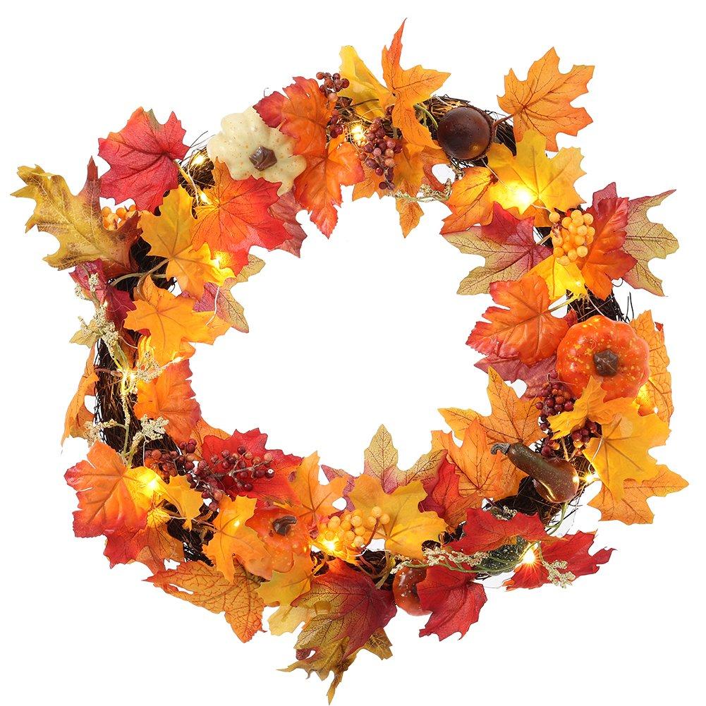 Orange - LIFE IDEAS - Fall Wreath for Front Door - 3