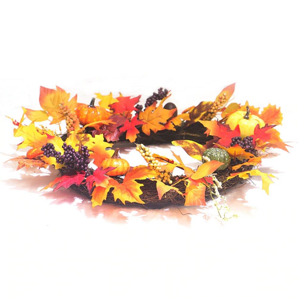 Orange - LIFE IDEAS - Fall Wreath for Front Door - 4