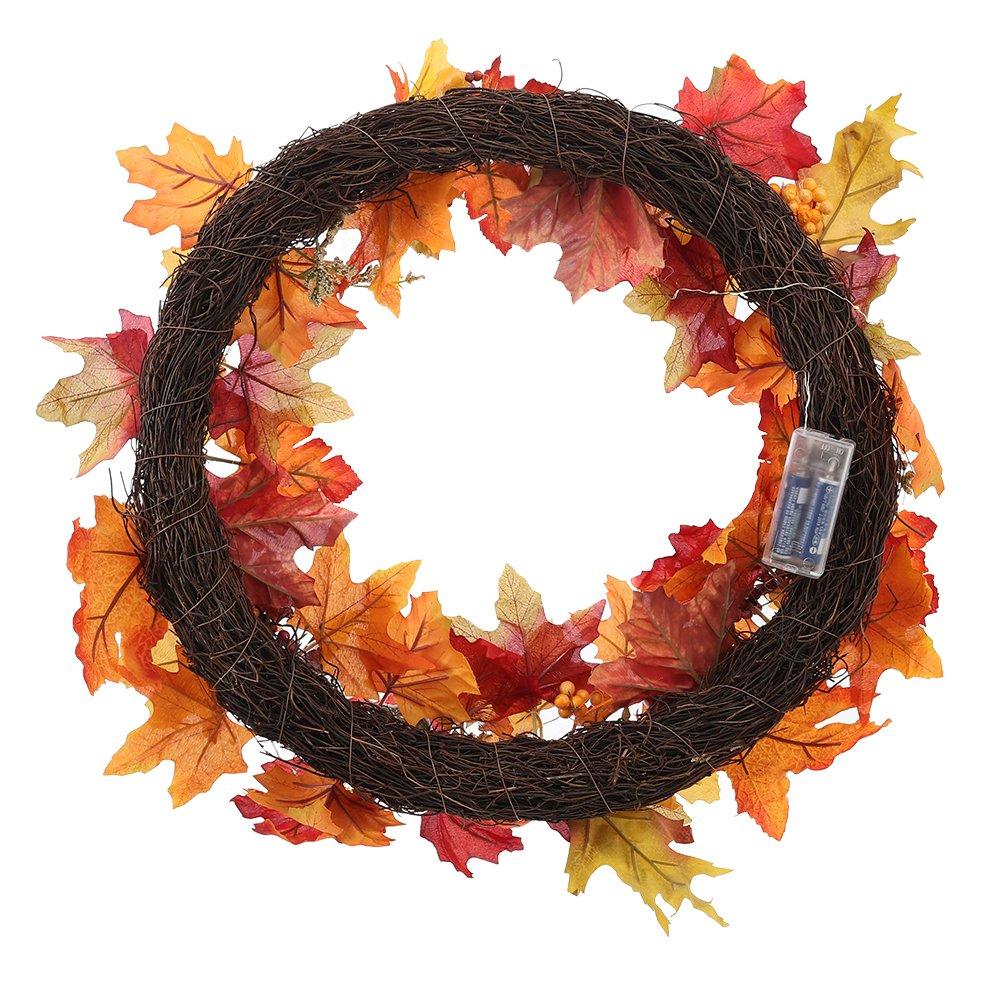 Orange - LIFE IDEAS - Fall Wreath for Front Door - 5