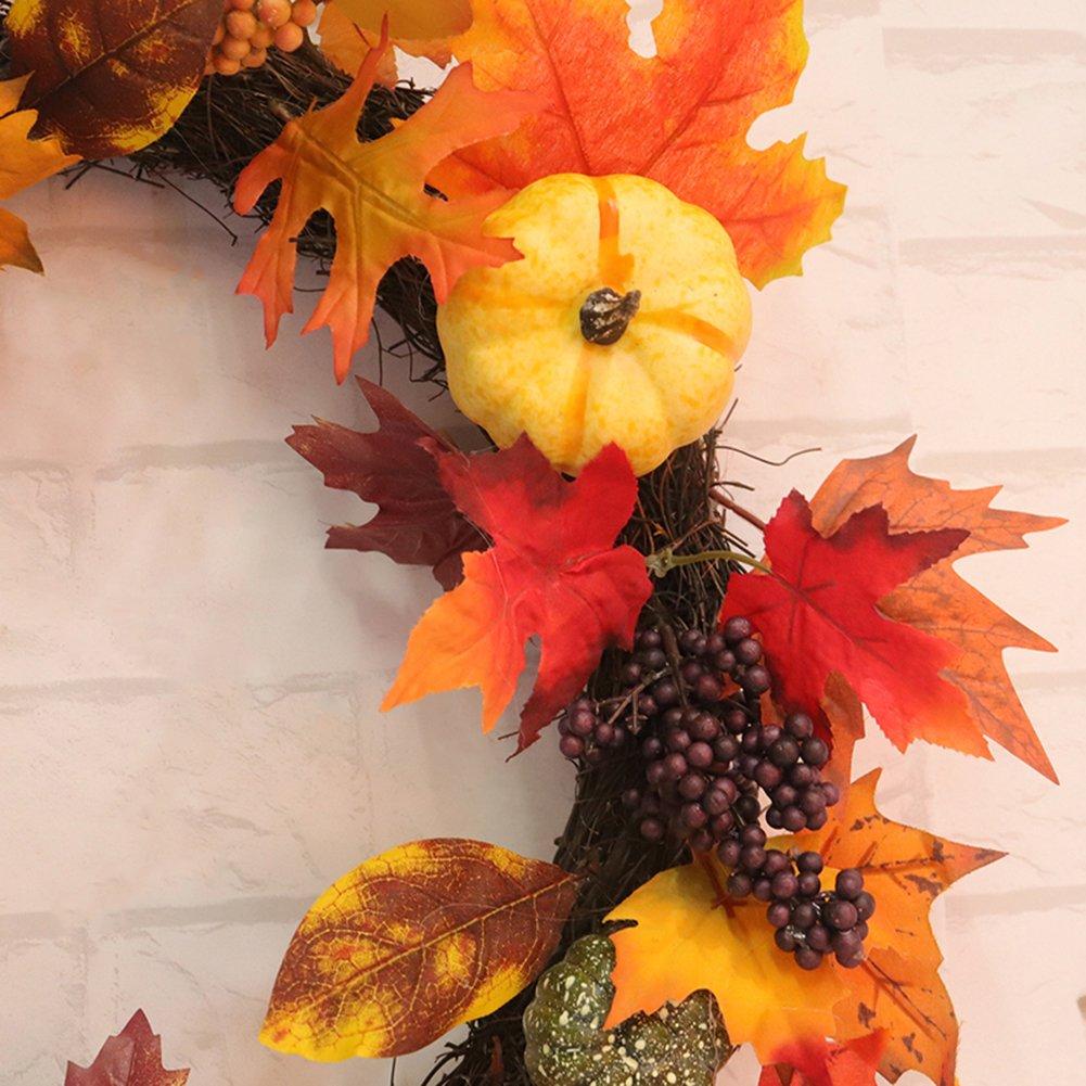 Orange - LIFE IDEAS - Fall Wreath for Front Door - 6