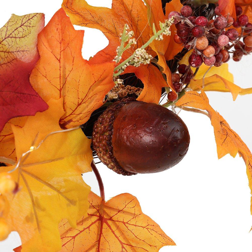 Orange - LIFE IDEAS - Fall Wreath for Front Door - 7