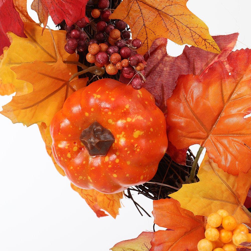 Orange - LIFE IDEAS - Fall Wreath for Front Door - 8