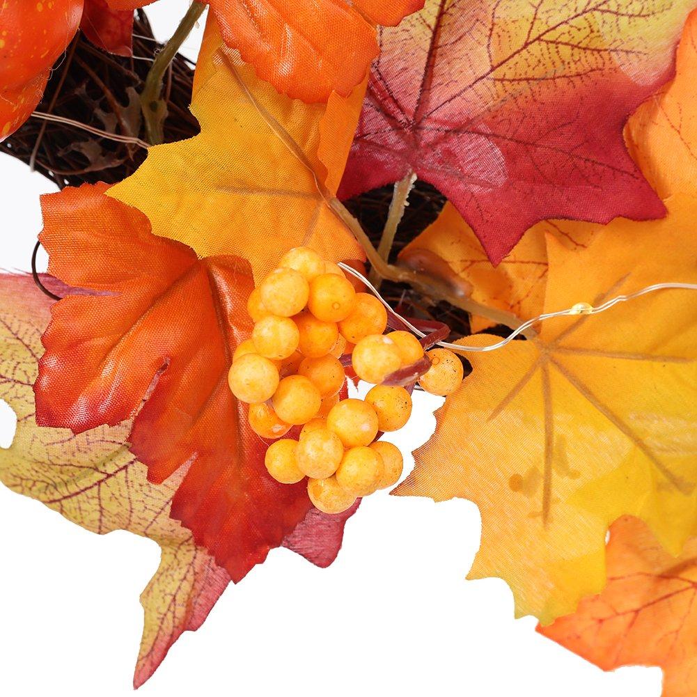 Orange - LIFE IDEAS - Fall Wreath for Front Door - 9