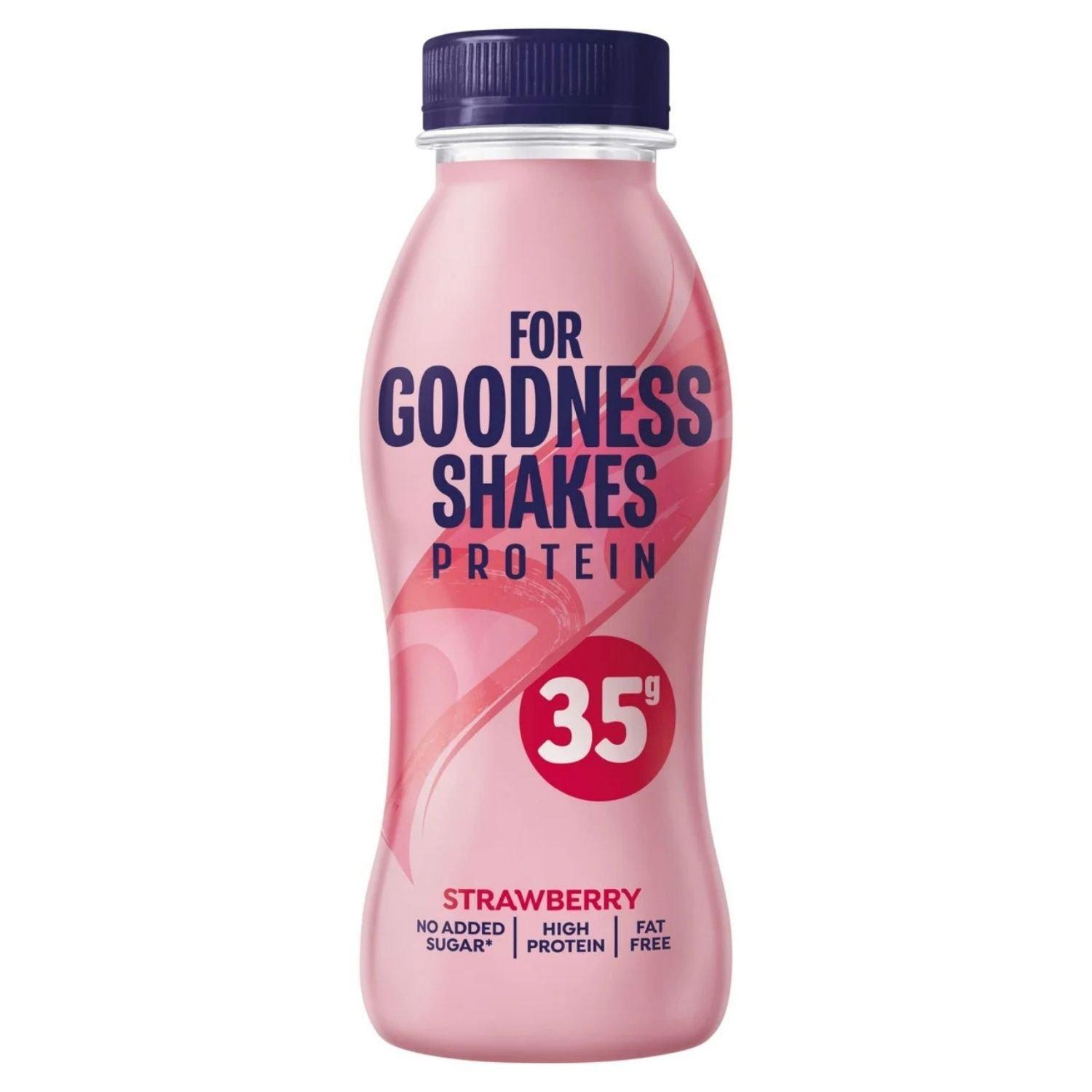 For Goodness Shakes  Rtd - High Protein Shake - Strawberry - 8 Bottles