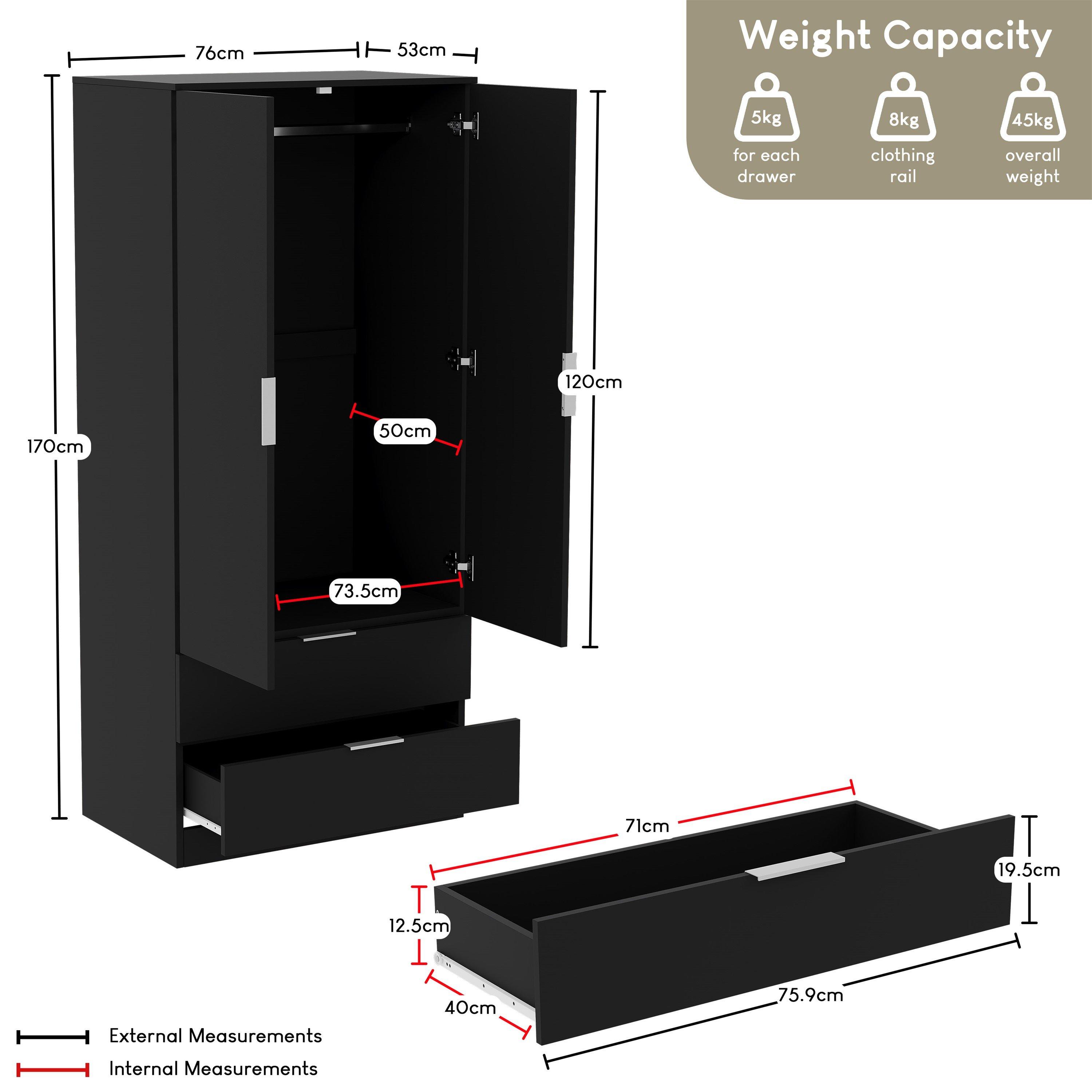 Black - Lassic - Vida Designs Trega 4 Piece Bedroom Set 2 - 10