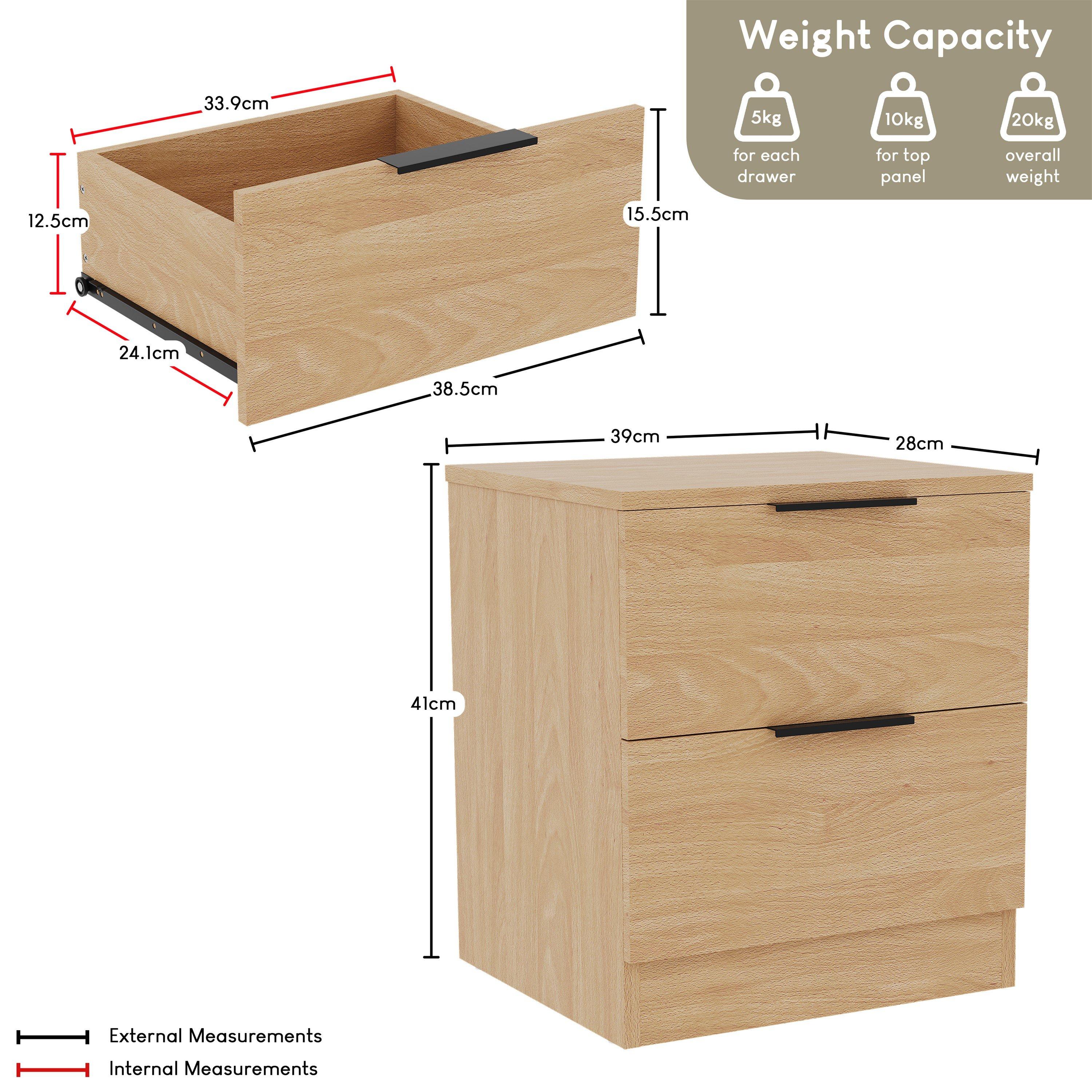 Pine - Lassic - Vida Designs Trega 4 Piece Bedroom Set 2 - 3