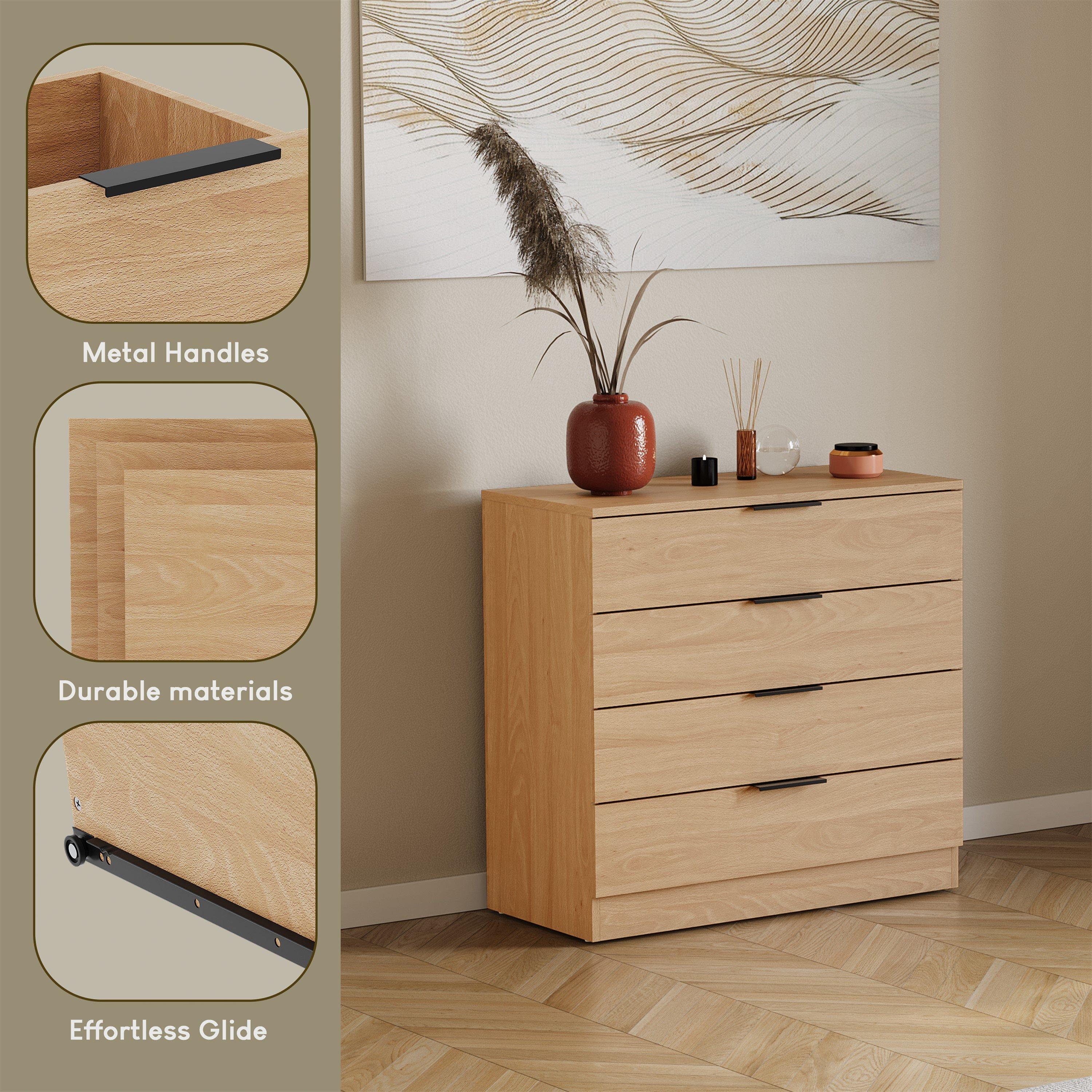 Pine - Lassic - Vida Designs Trega 4 Piece Bedroom Set 2 - 7