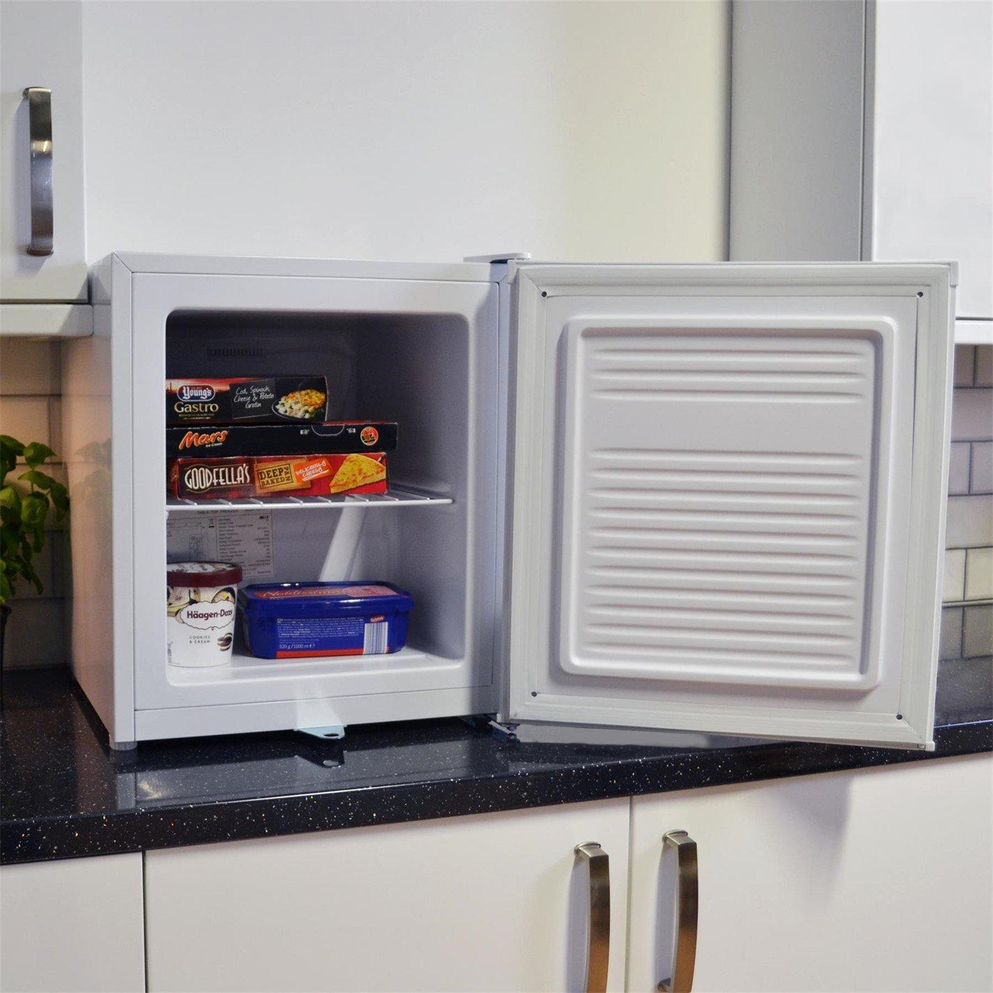 White - Igenix - IG3751 35 LITRE 44CM COUNTER TOP FREEZER WITH LOCK - 3