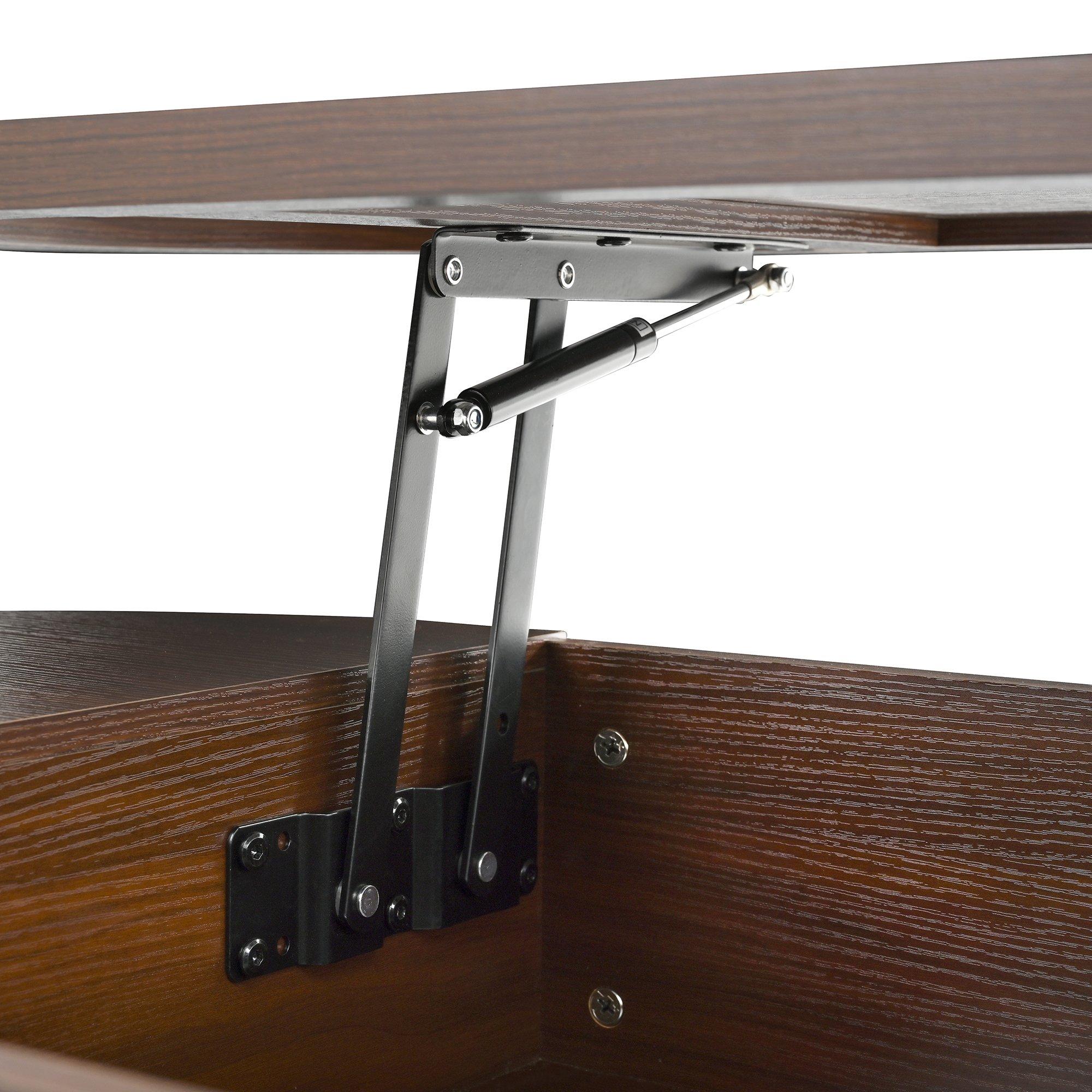 Walnut - Urban Meuble - Multifunctional Lift-Top Coffee Table - 14