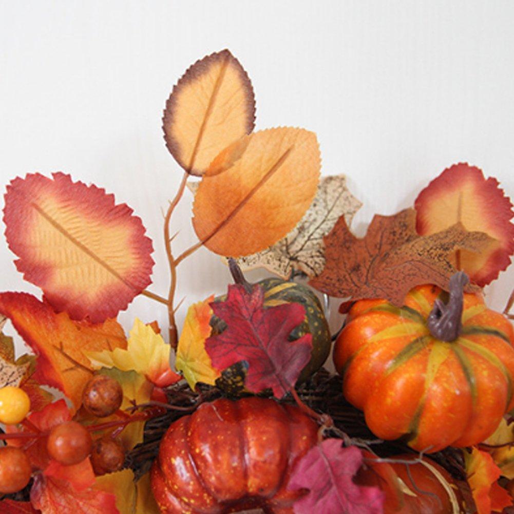 Orange - LIFE IDEAS - Artificial Autumn Maple Leaves Swag Decor - 3