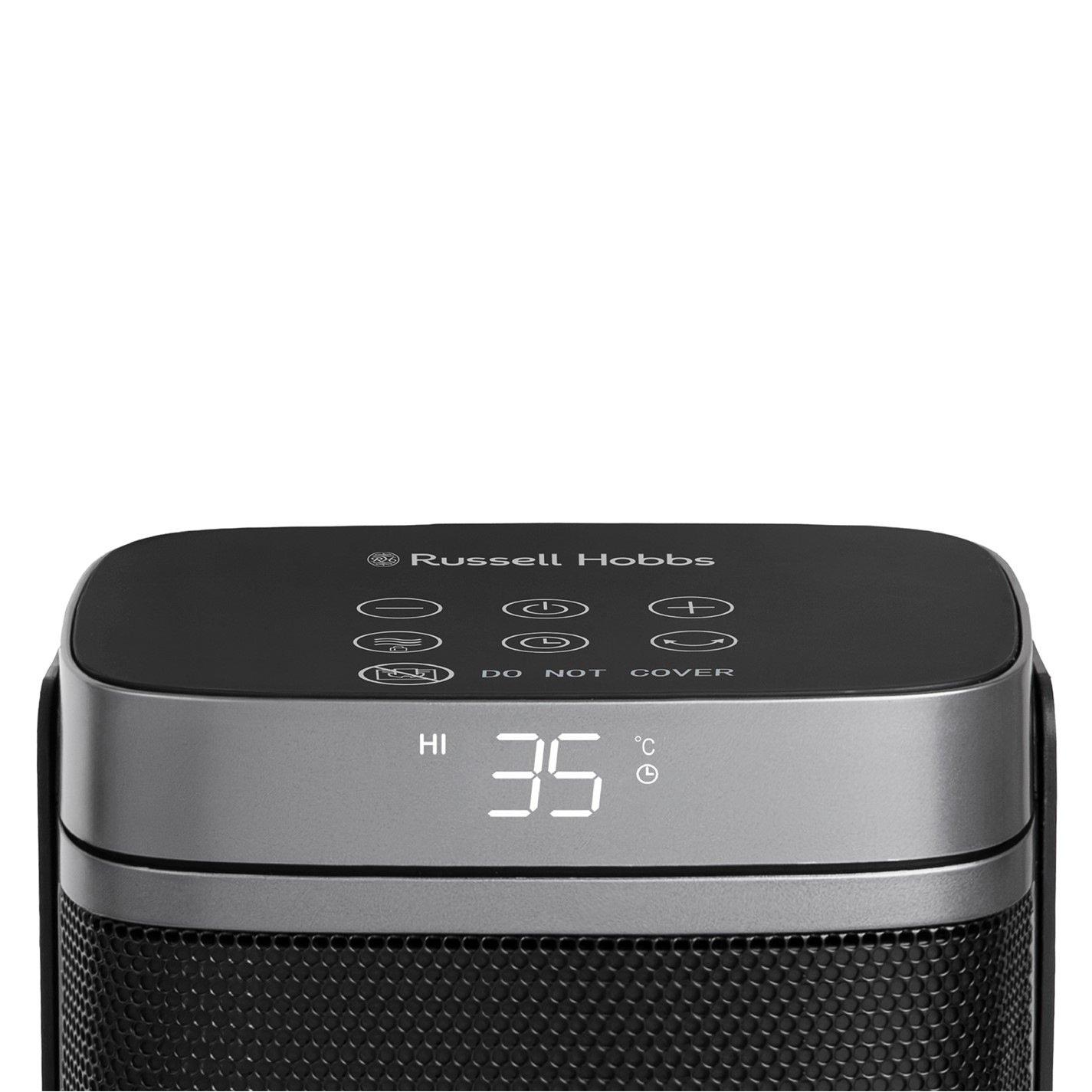 Silver / Black - Russell Hobbs - RHCH2001S Oscillating Indoor Ceramic heater - 16