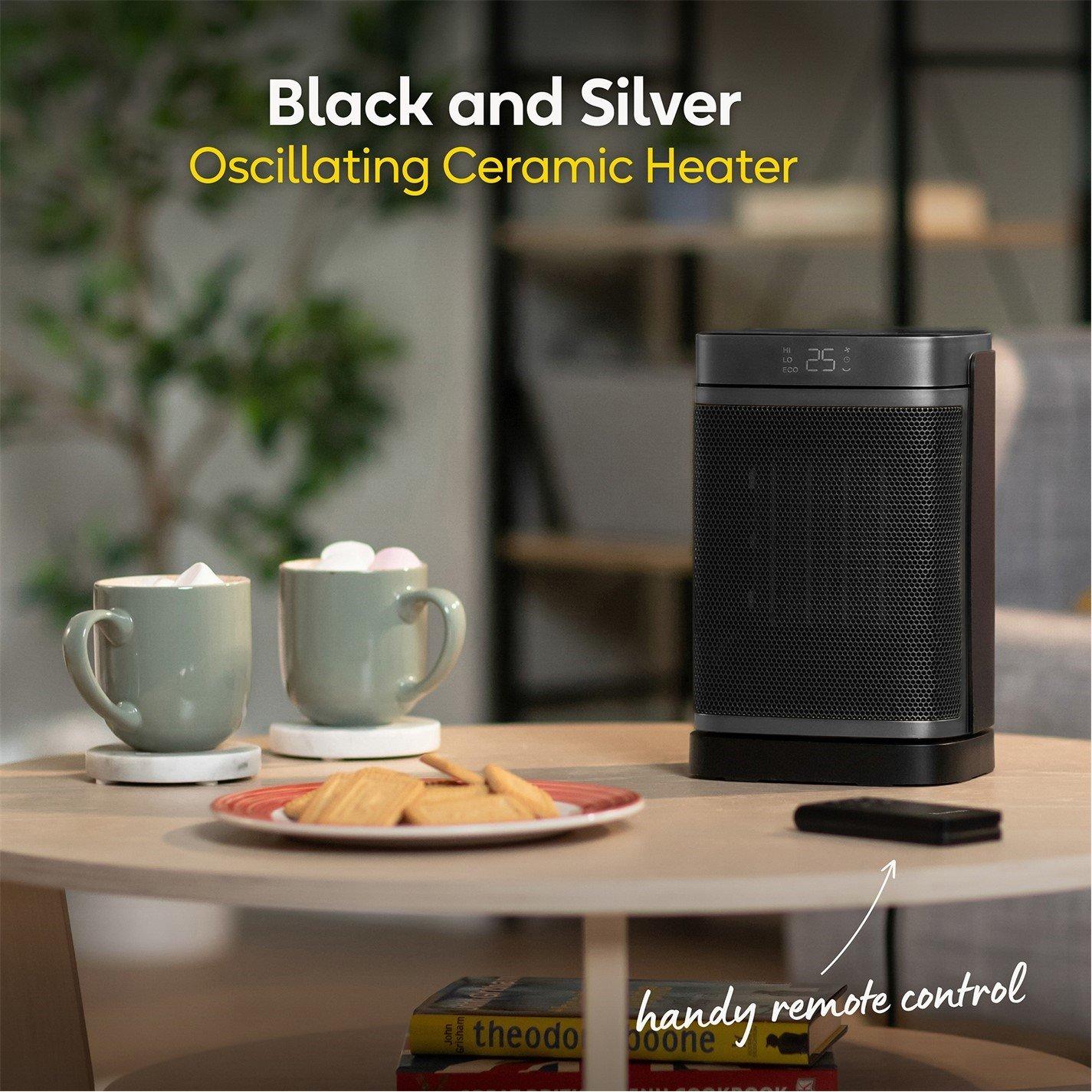 Silver / Black - Russell Hobbs - Russell Hobbs RHCH2001S Oscillating Ceramic heater - 3
