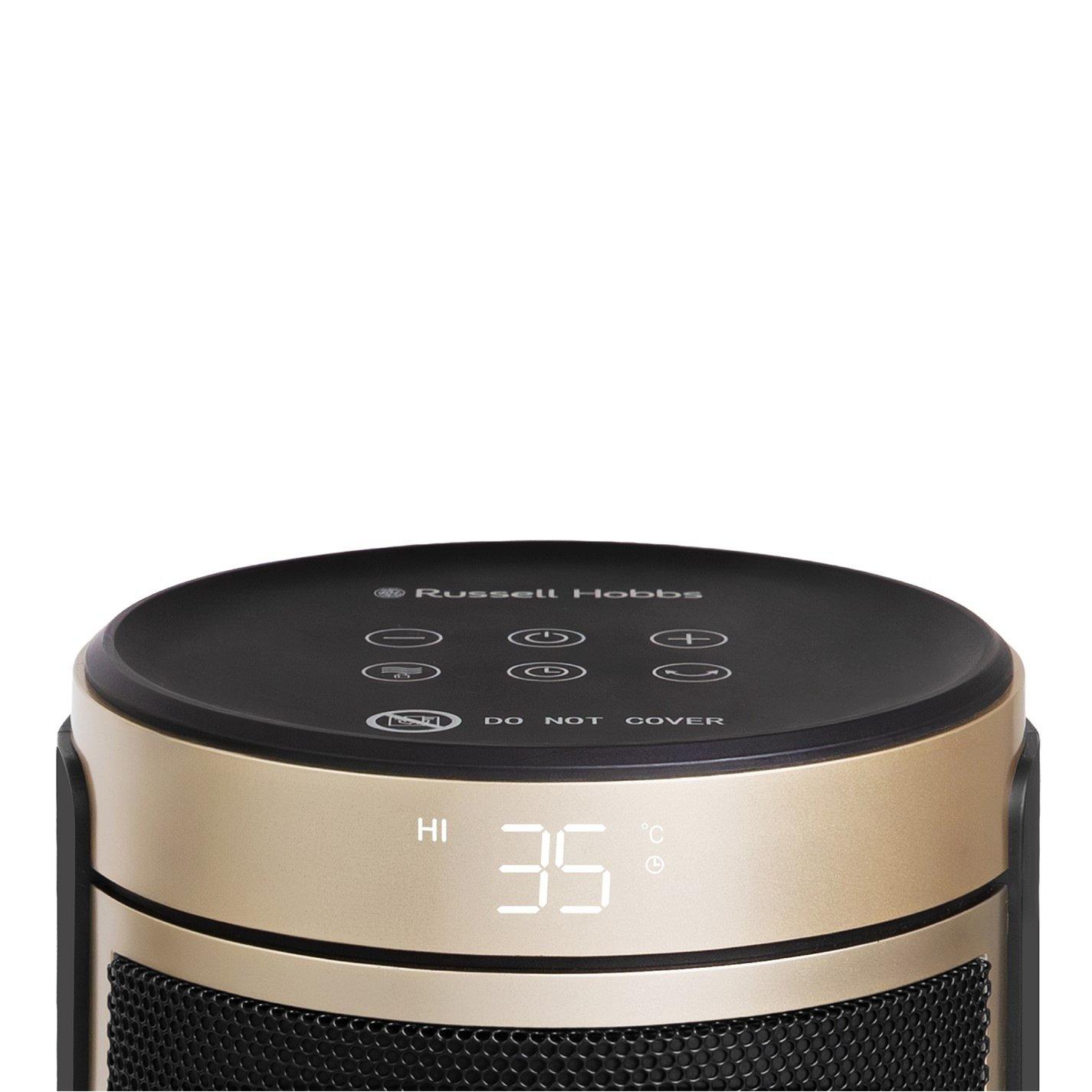 Gold / Black - Russell Hobbs - RHCH2002G Oscillating Indoor Ceramic heater - 14