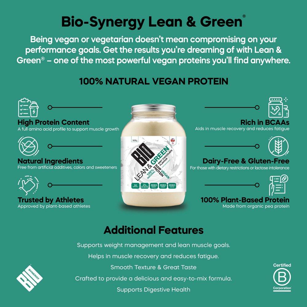 Buuterscotch - Bio-Synergy - Lean & Green vegan protein - butterscotch - 908g - 3