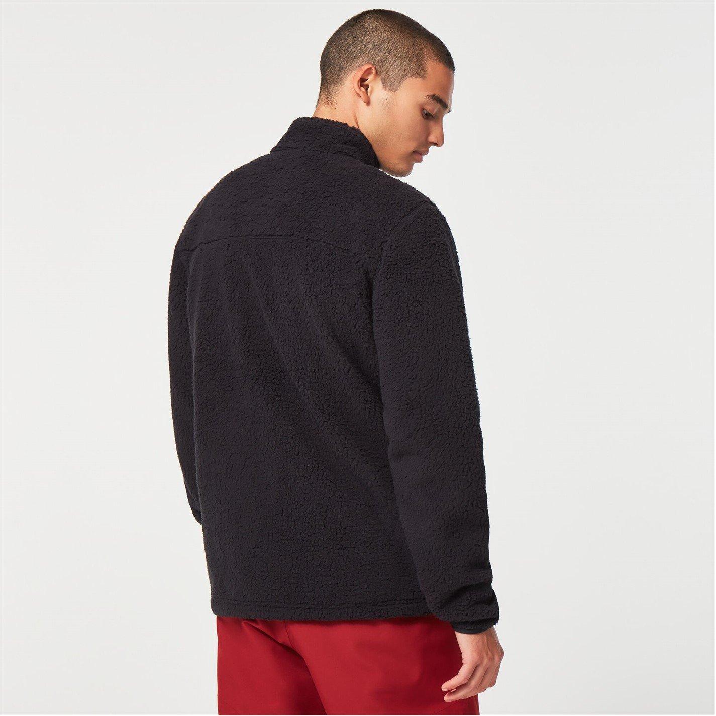 Black - Oakley - Men's Mountain Fire Full Zip Sherpa Long Sleeve Fleece - 4