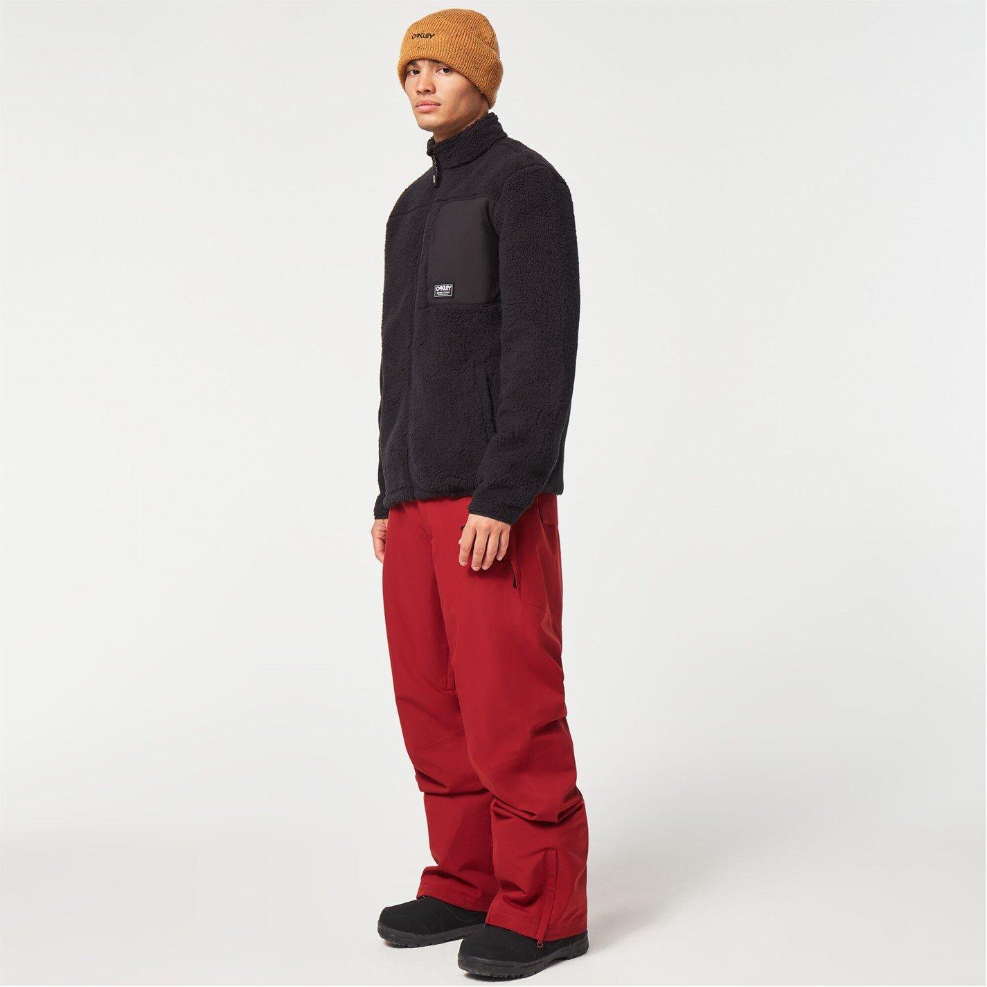 Black - Oakley - Men's Mountain Fire Full Zip Sherpa Long Sleeve Fleece - 7