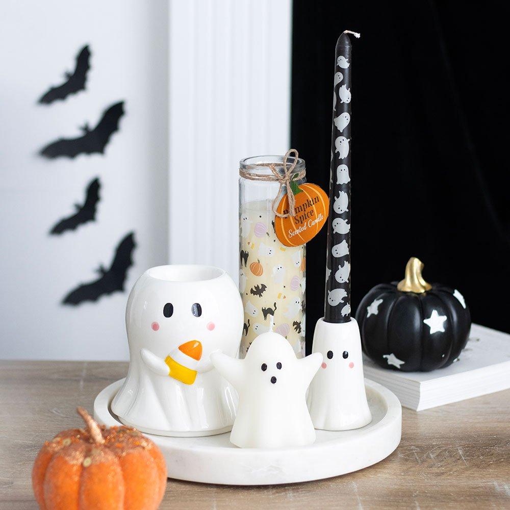 White - Something Different - Candy Corn Ghost Oil Burner and Wax Warmer - 5