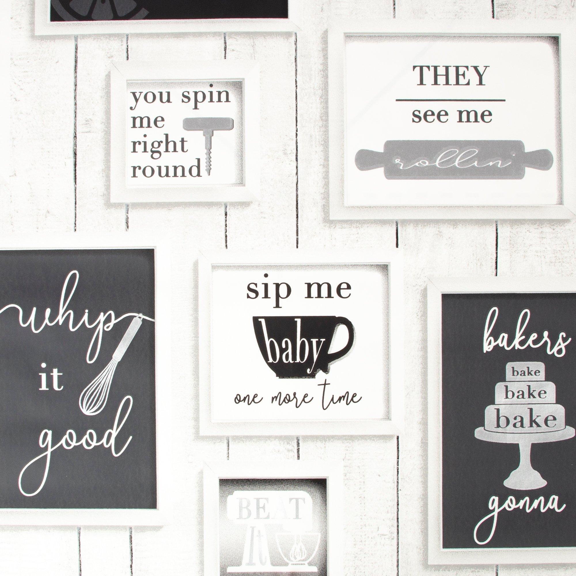 Mono - Contour - Framed Quotes Black & White Washable Wallpaper - 1