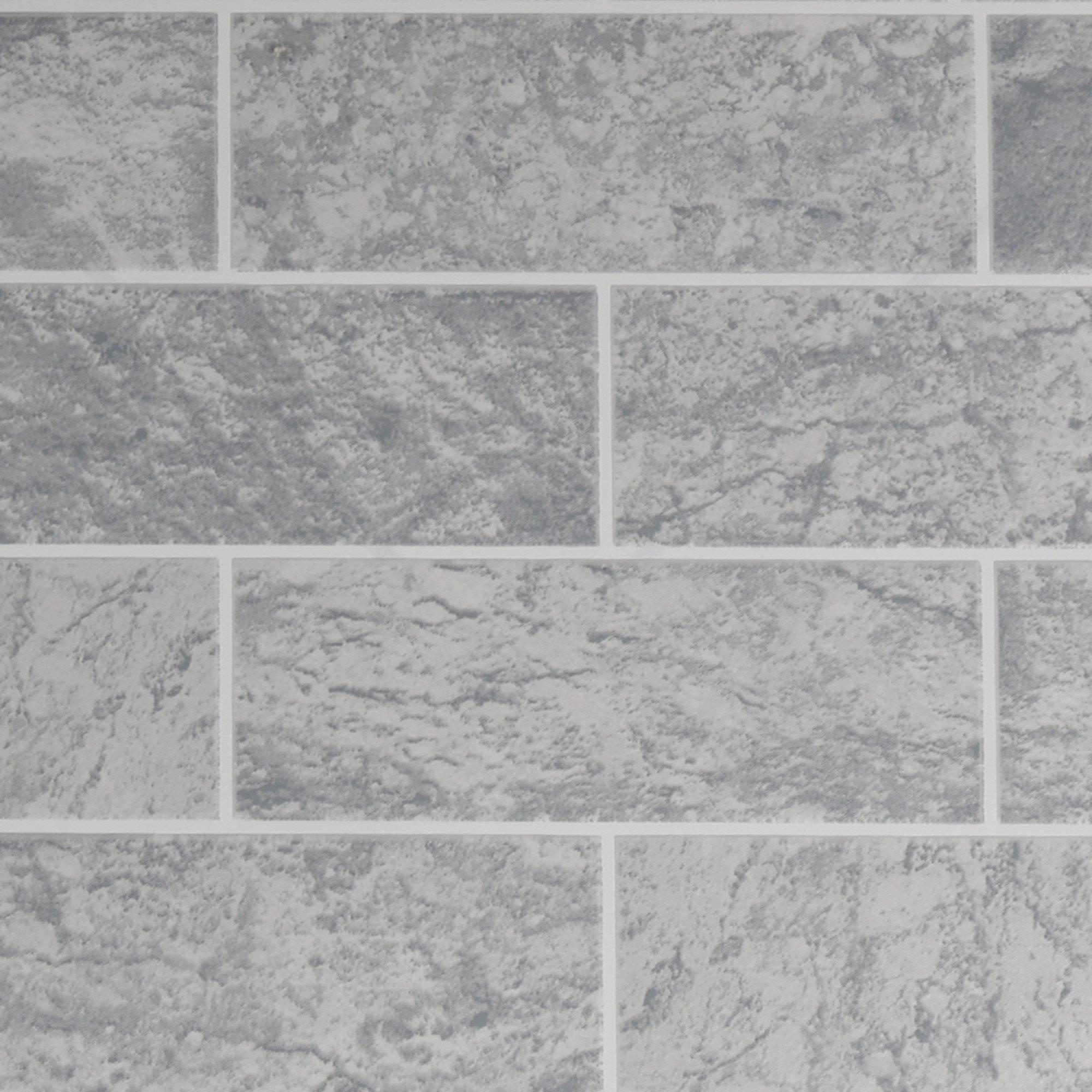 Grey - Contour - Contour Grey Tile Washable Wallpaper - 4
