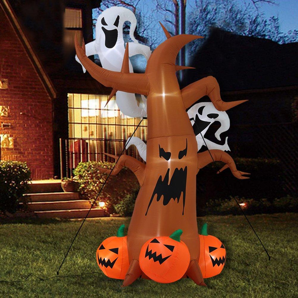 Brown - LIFE IDEAS - Halloween Inflatable Ghost Pumpkin Blow Up - 1