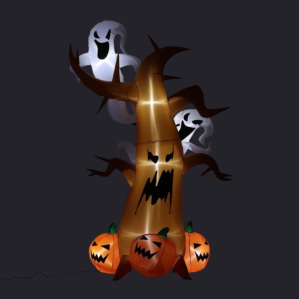 Brown - LIFE IDEAS - Halloween Inflatable Ghost Pumpkin Blow Up - 6
