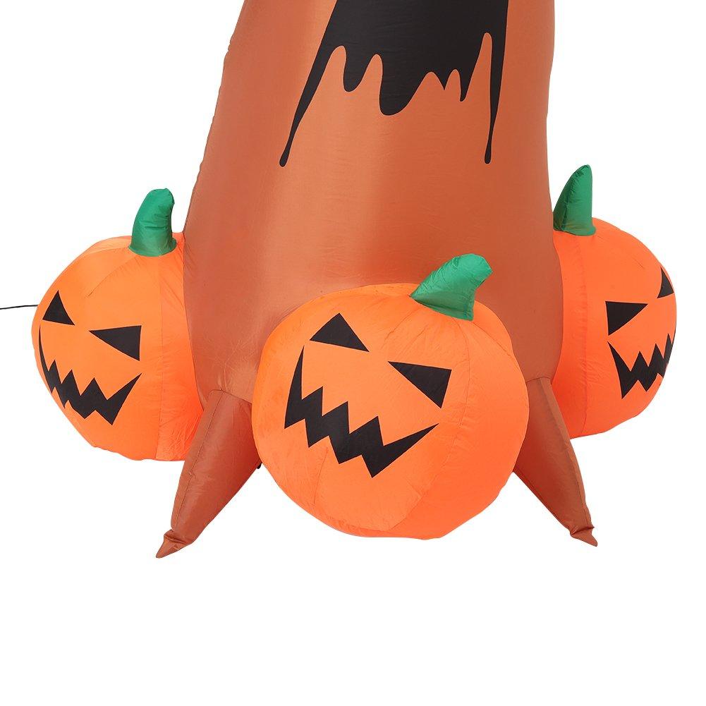 Brown - LIFE IDEAS - Halloween Inflatable Ghost Pumpkin Blow Up - 8