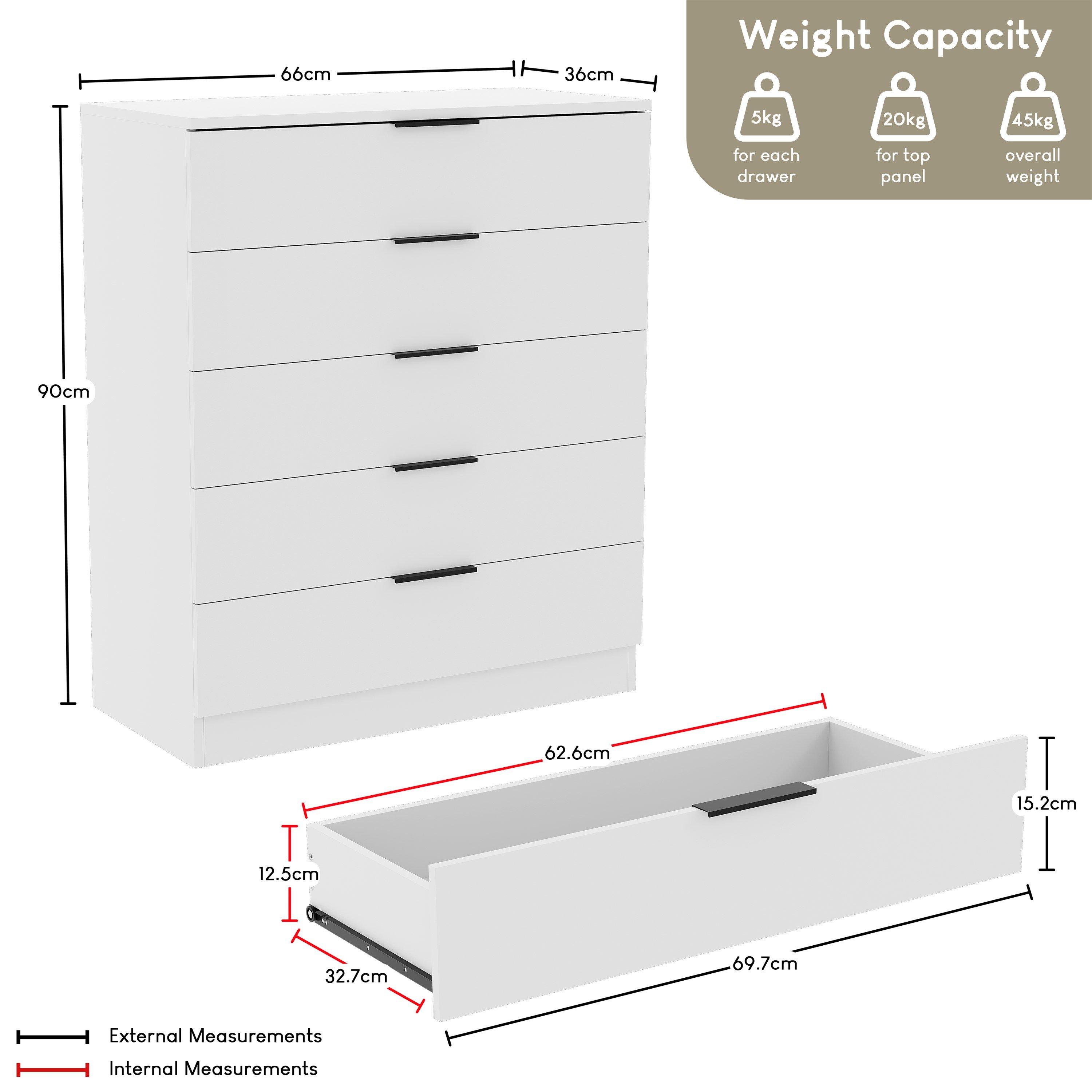 White - Lassic - Vida Designs Trega 4 Piece Bedroom Set 4 - 6