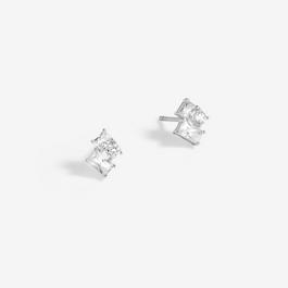 Simply Silver Sterling Silver 925 CZ Scattered Stone Studs