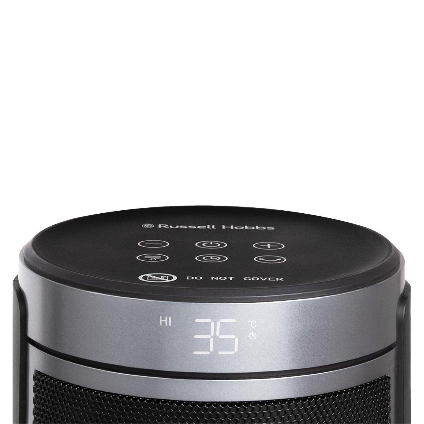 Silver / Black - Russell Hobbs - RHCH2002S Oscillating Indoor Ceramic Heater - 13