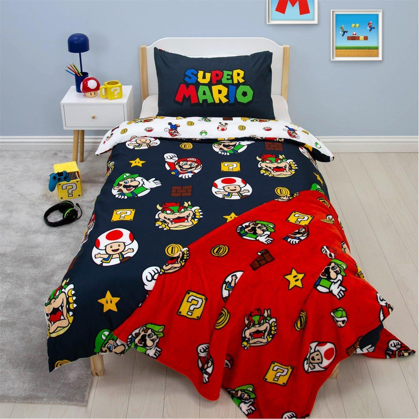 Super Mario  Kids Blackend Single Duvet - 