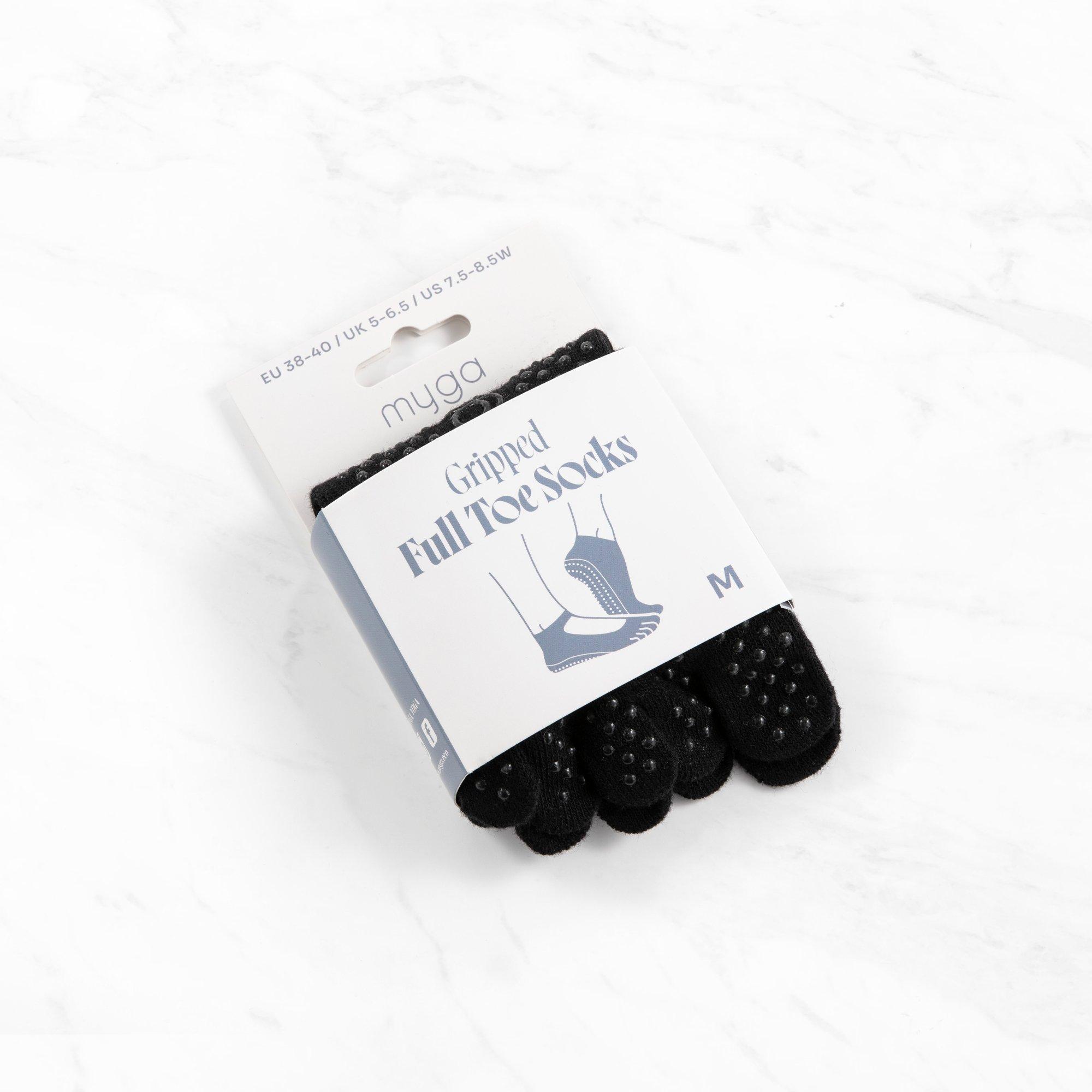 Black - Myga - Myga Pack of 3 Yoga Toe Socks - 2