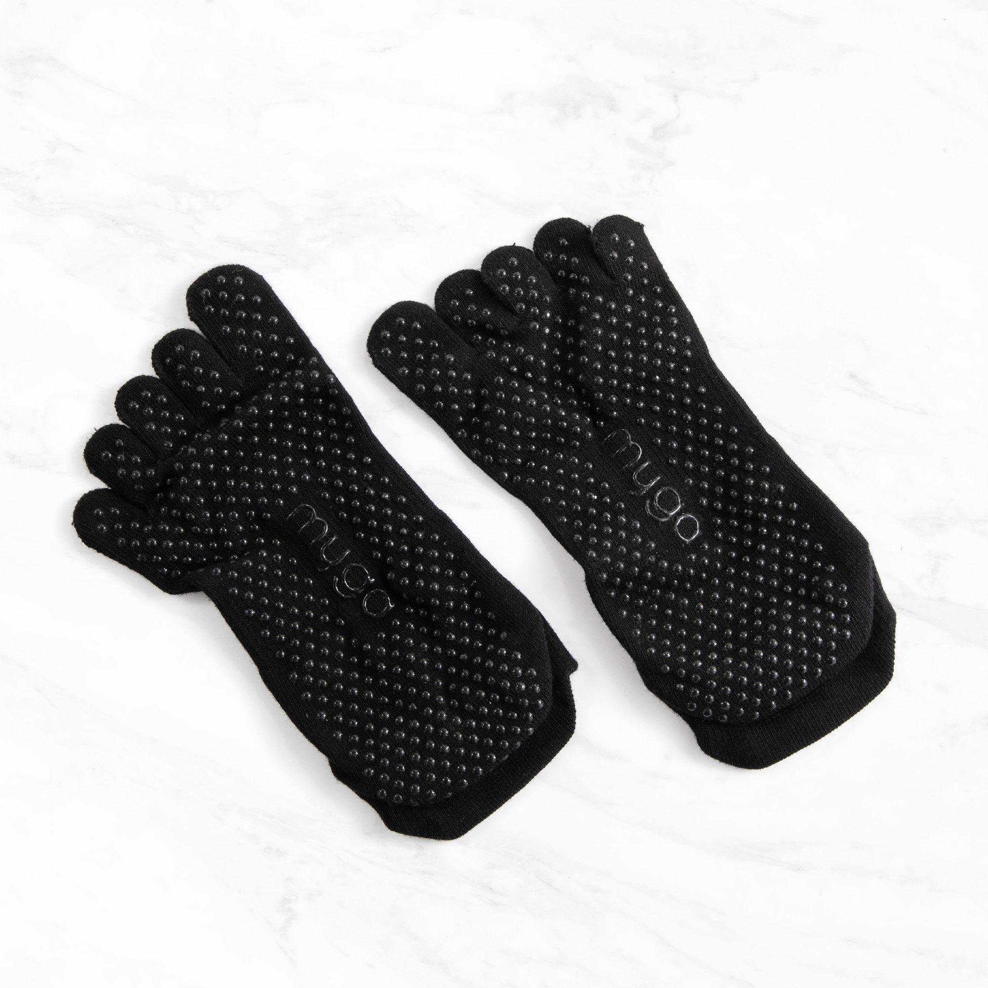 Black - Myga - Myga Pack of 3 Yoga Toe Socks - 5