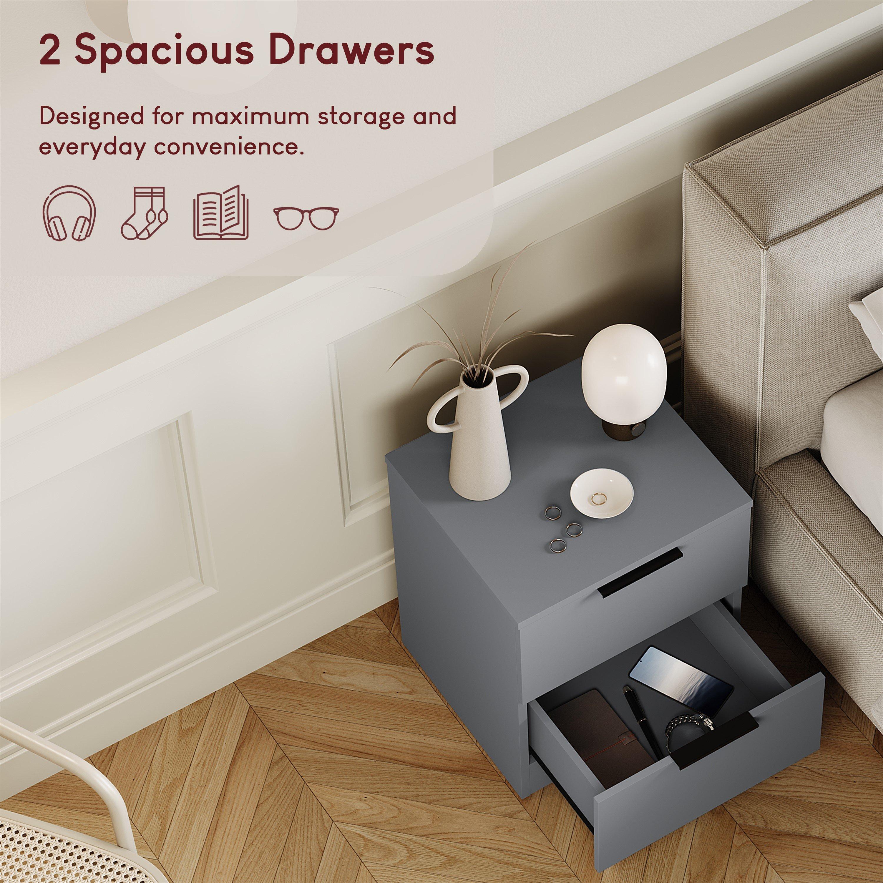 Grey - Lassic - Vida Designs Trega 4 Piece Bedroom Set 5 - 2