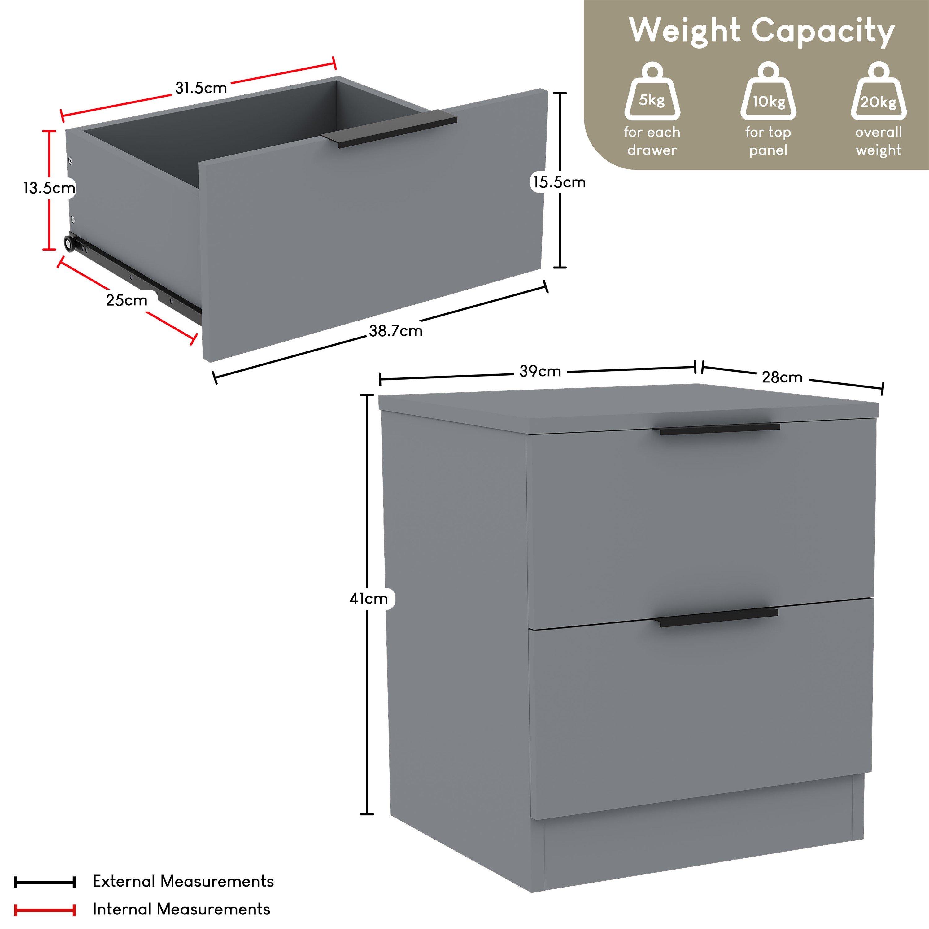 Grey - Lassic - Vida Designs Trega 4 Piece Bedroom Set 5 - 3