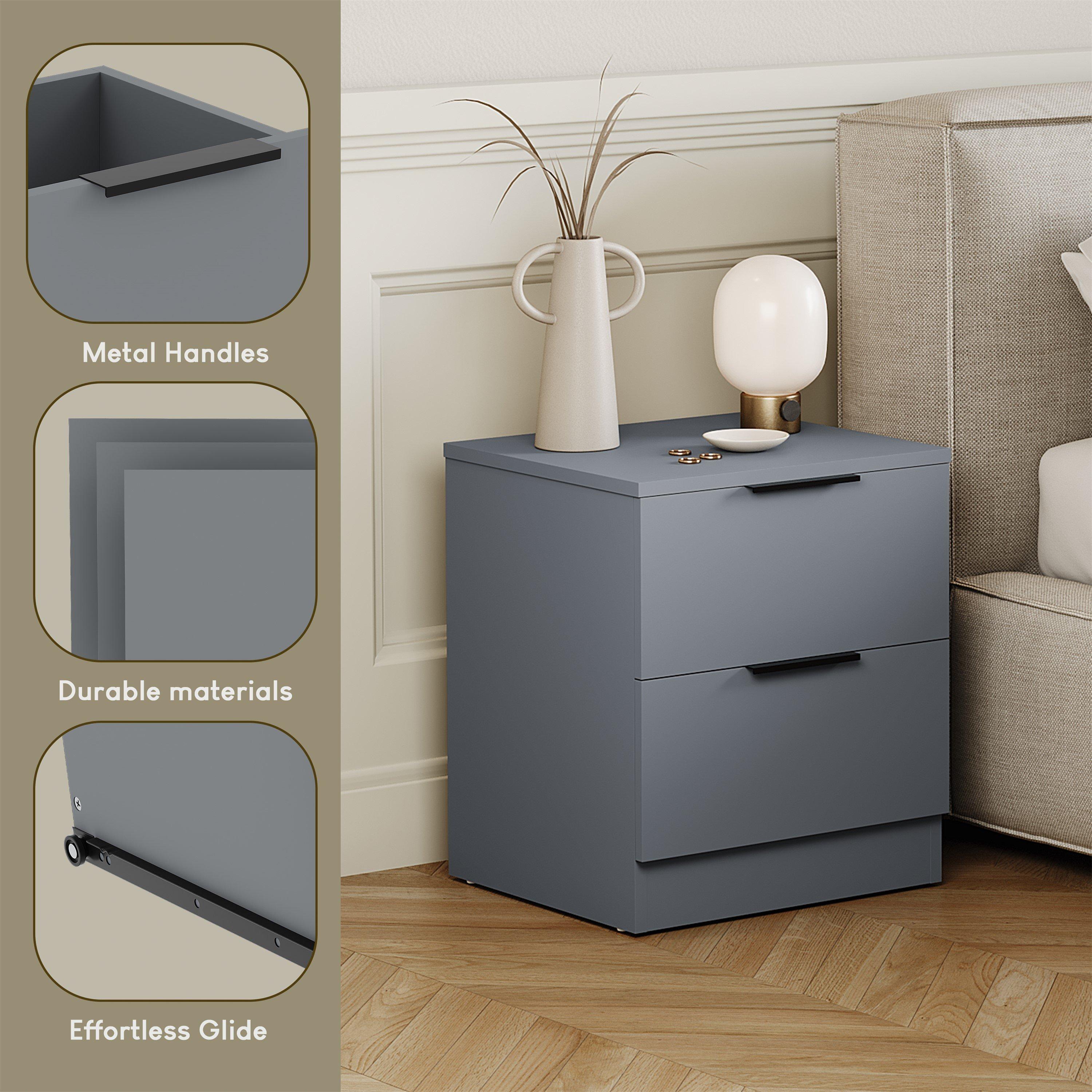 Grey - Lassic - Vida Designs Trega 4 Piece Bedroom Set 5 - 4