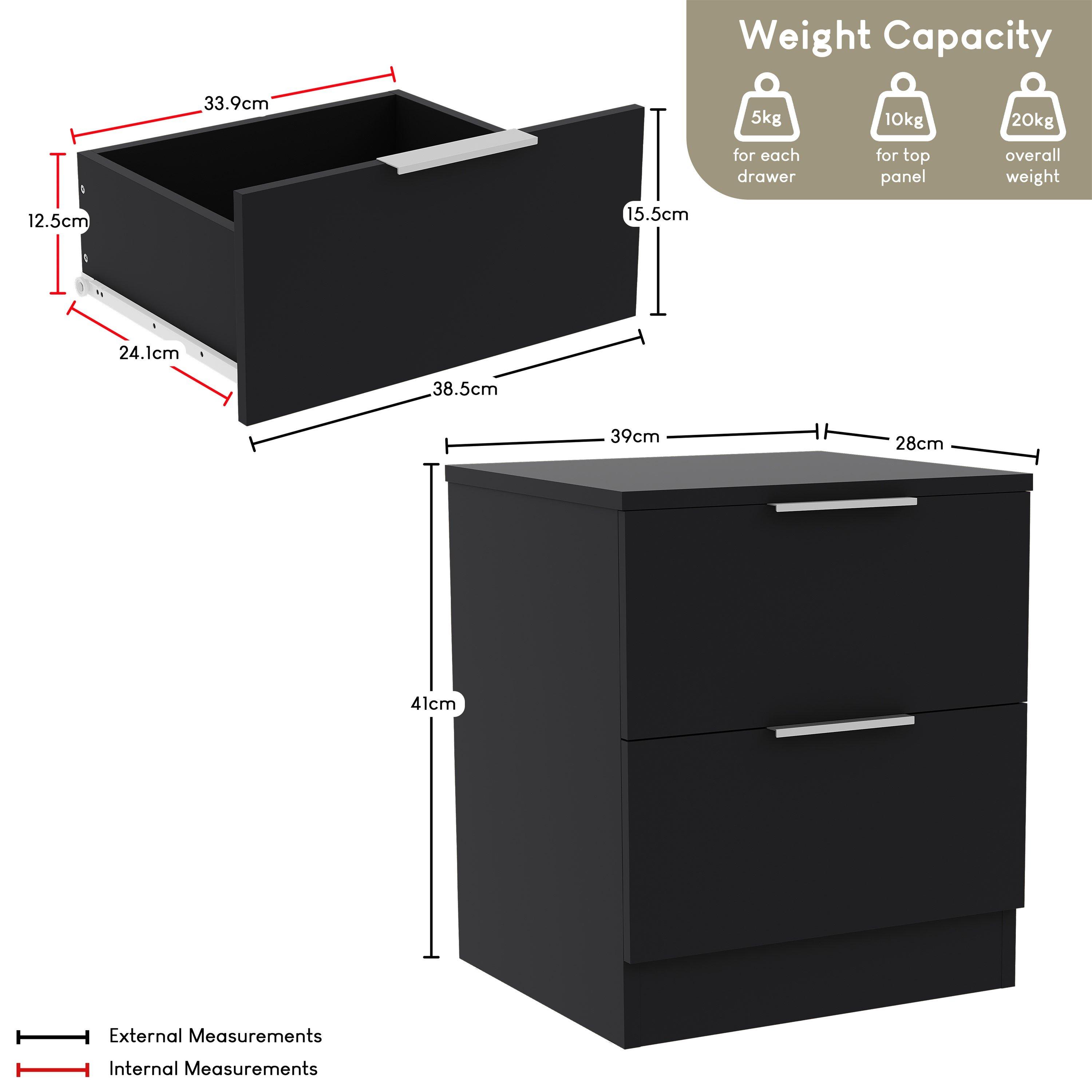 Black - Lassic - Vida Designs Trega 4 Piece Bedroom Set 5 - 3