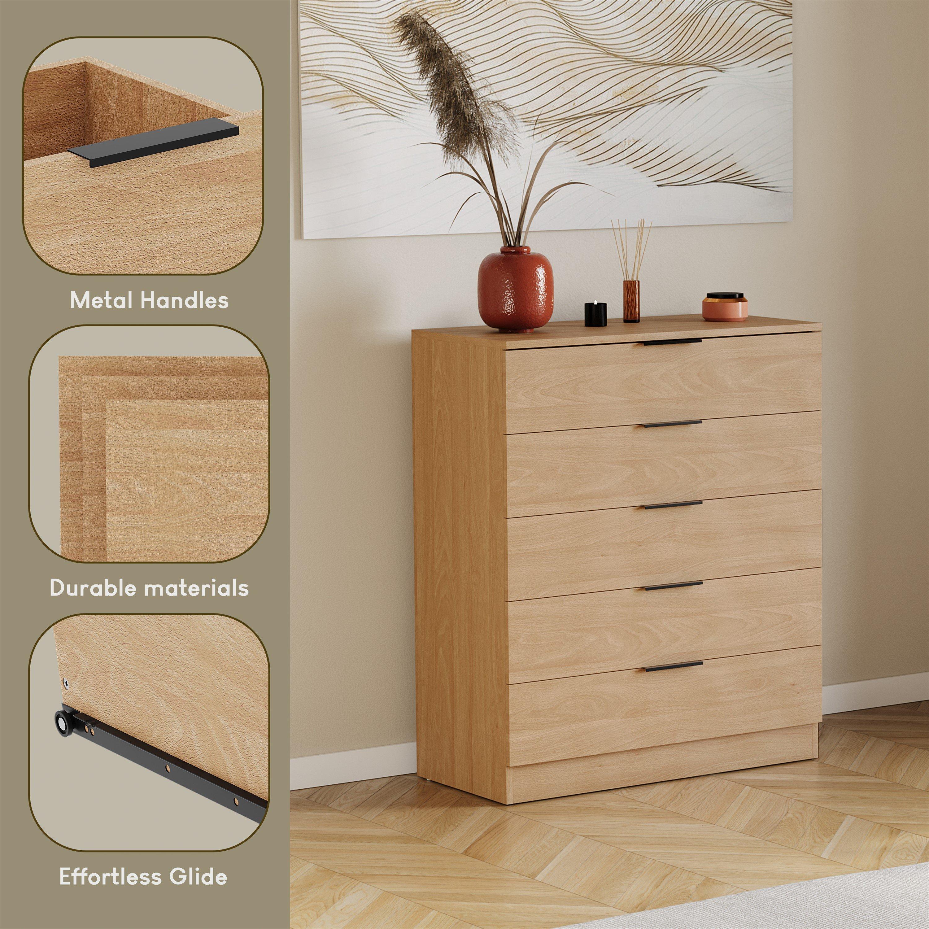 Pine - Lassic - Vida Designs Trega 4 Piece Bedroom Set 5 - 7
