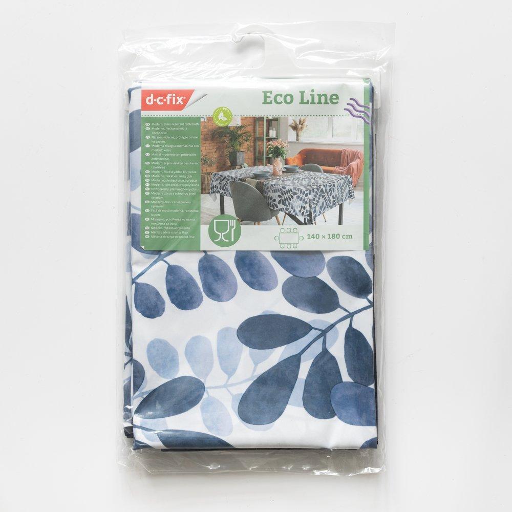 Blue - D C Fix - Leaves Wipe Clean Polyester Tablecloth - 2
