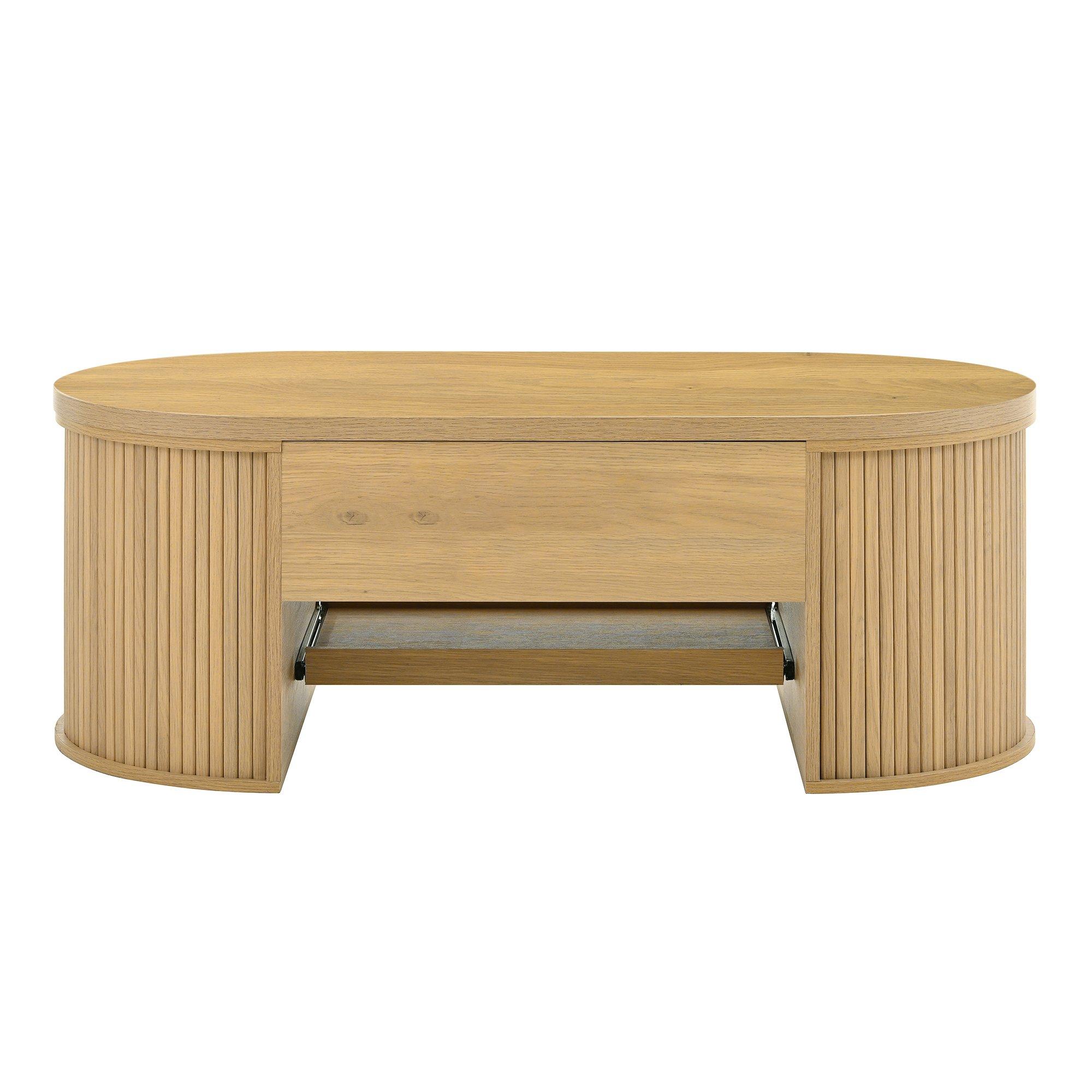Oak - Urban Meuble - Multifunctional Lift-Top Coffee Table - 7