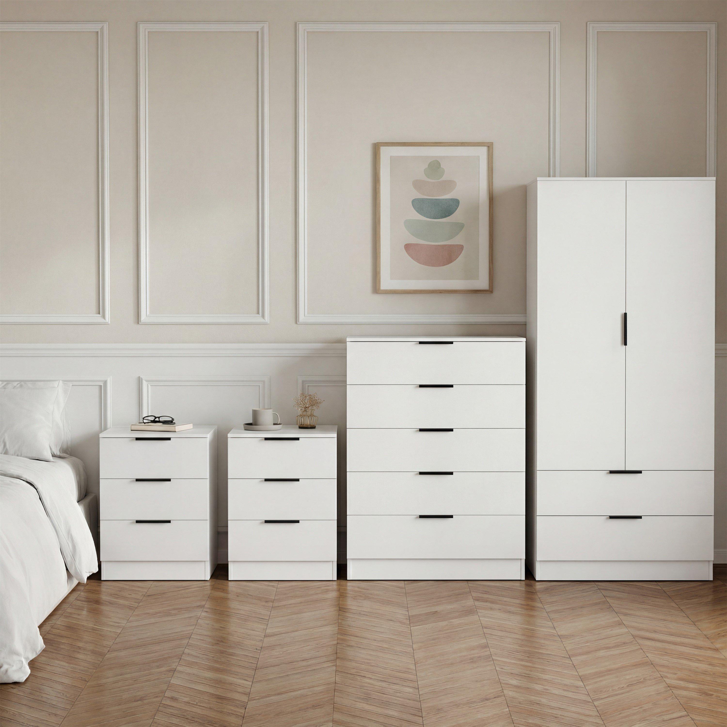 White - Lassic - Vida Designs Trega 4 Piece Bedroom Set 6 - 1