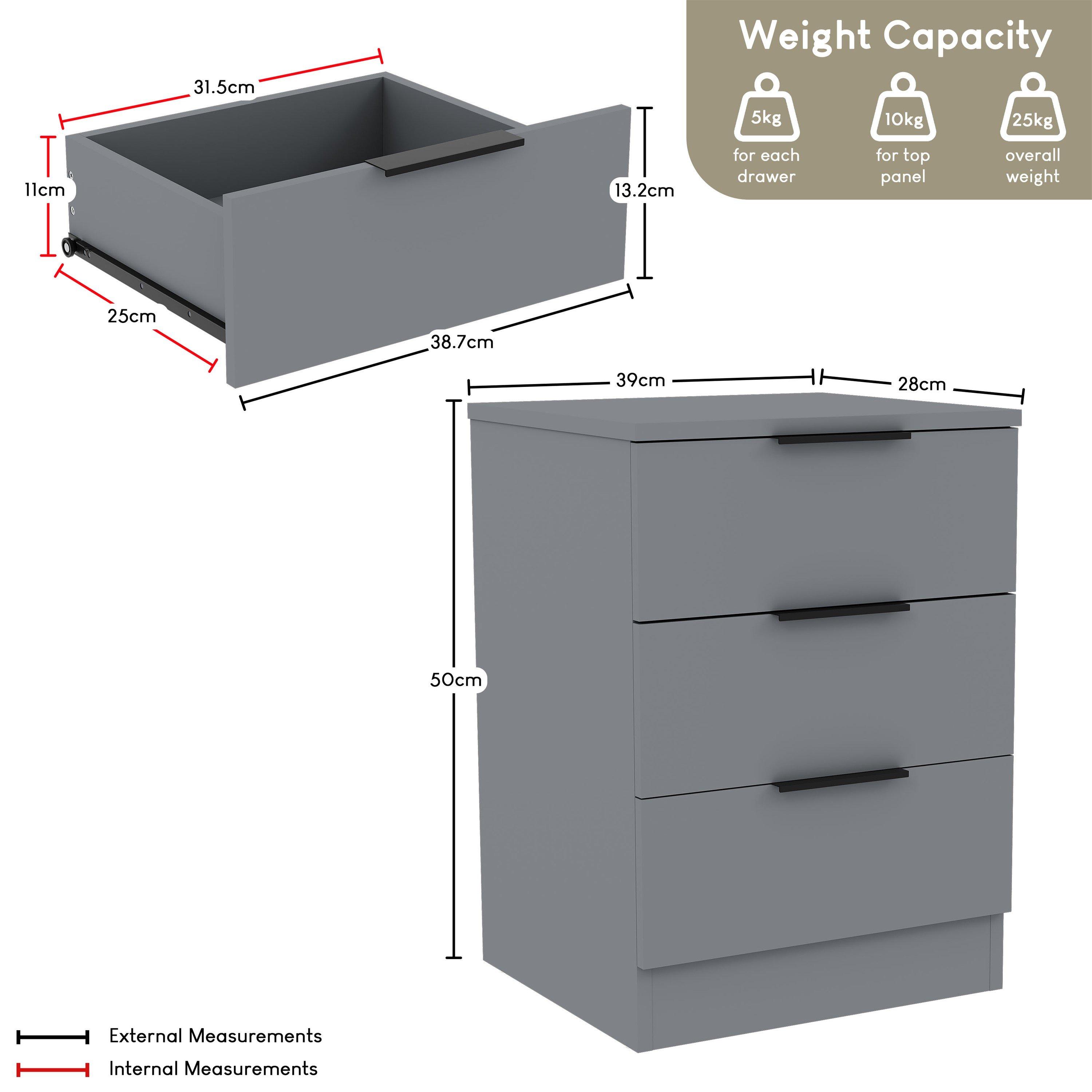 Grey - Lassic - Vida Designs Trega 4 Piece Bedroom Set 6 - 3