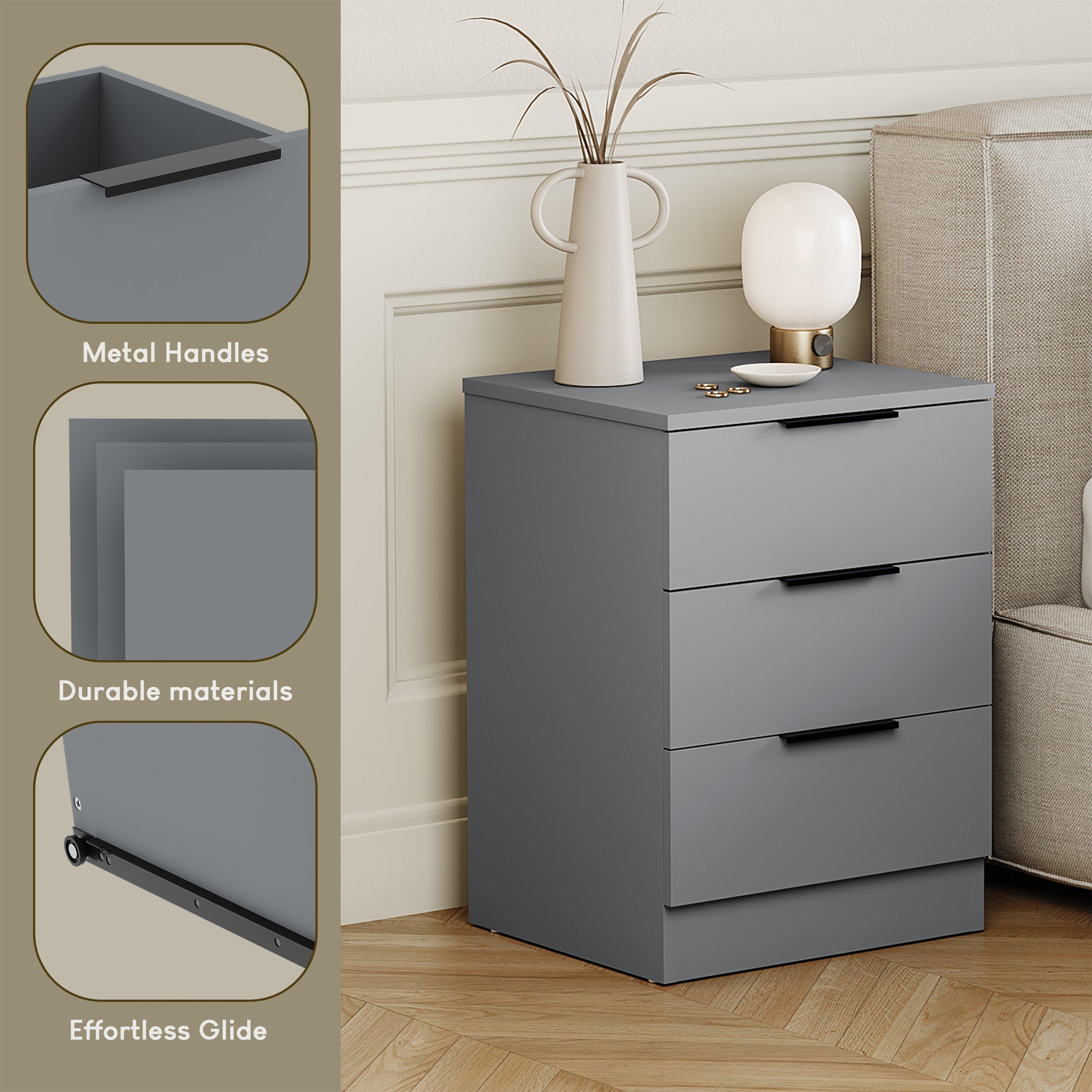 Grey - Lassic - Vida Designs Trega 4 Piece Bedroom Set 6 - 4