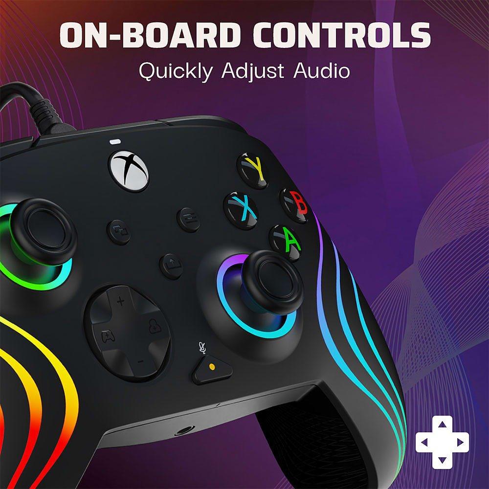 Sort - PDP - Afterglow Wave Wired Xbox Controller - Black - 11