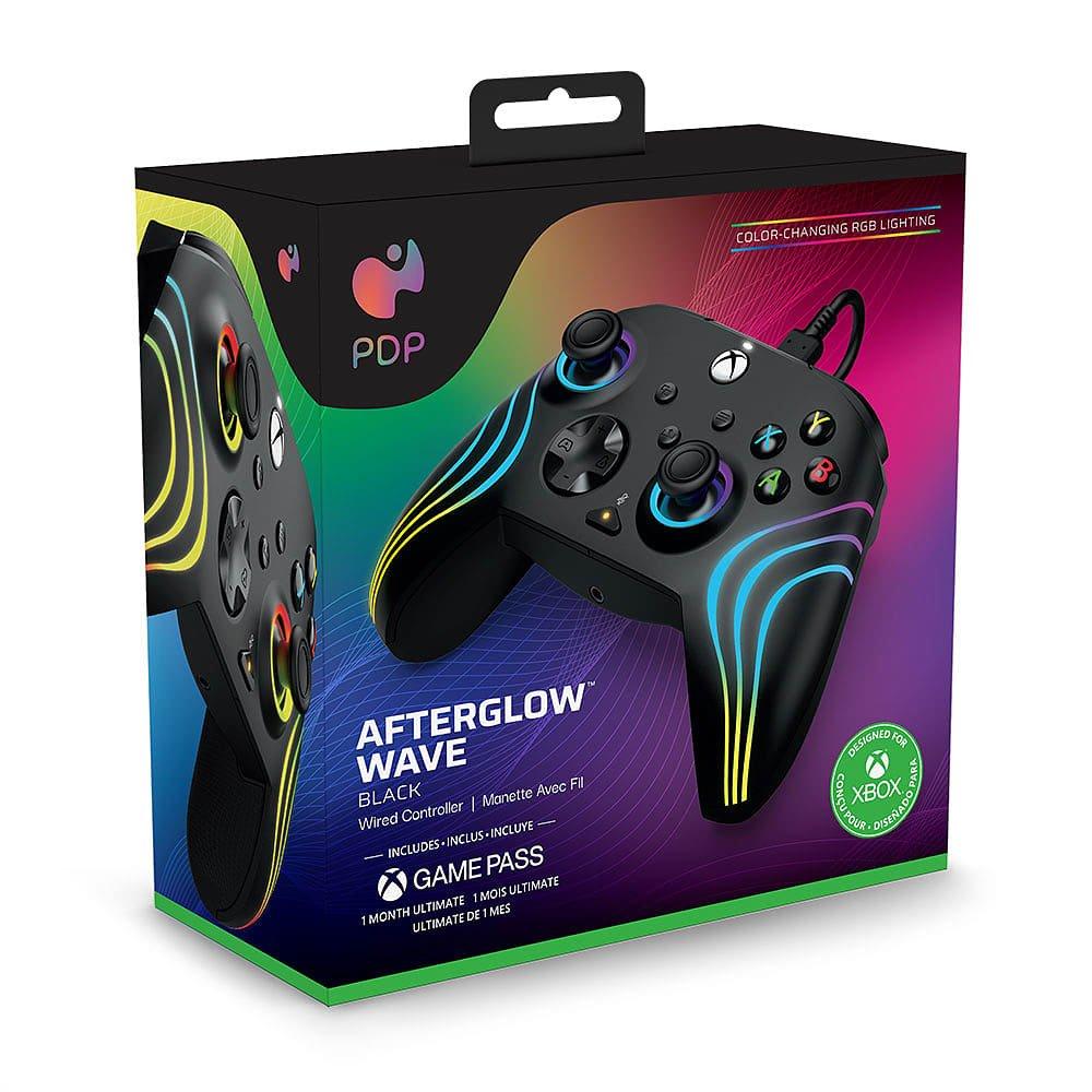 Sort - PDP - Afterglow Wave Wired Xbox Controller - Black - 7