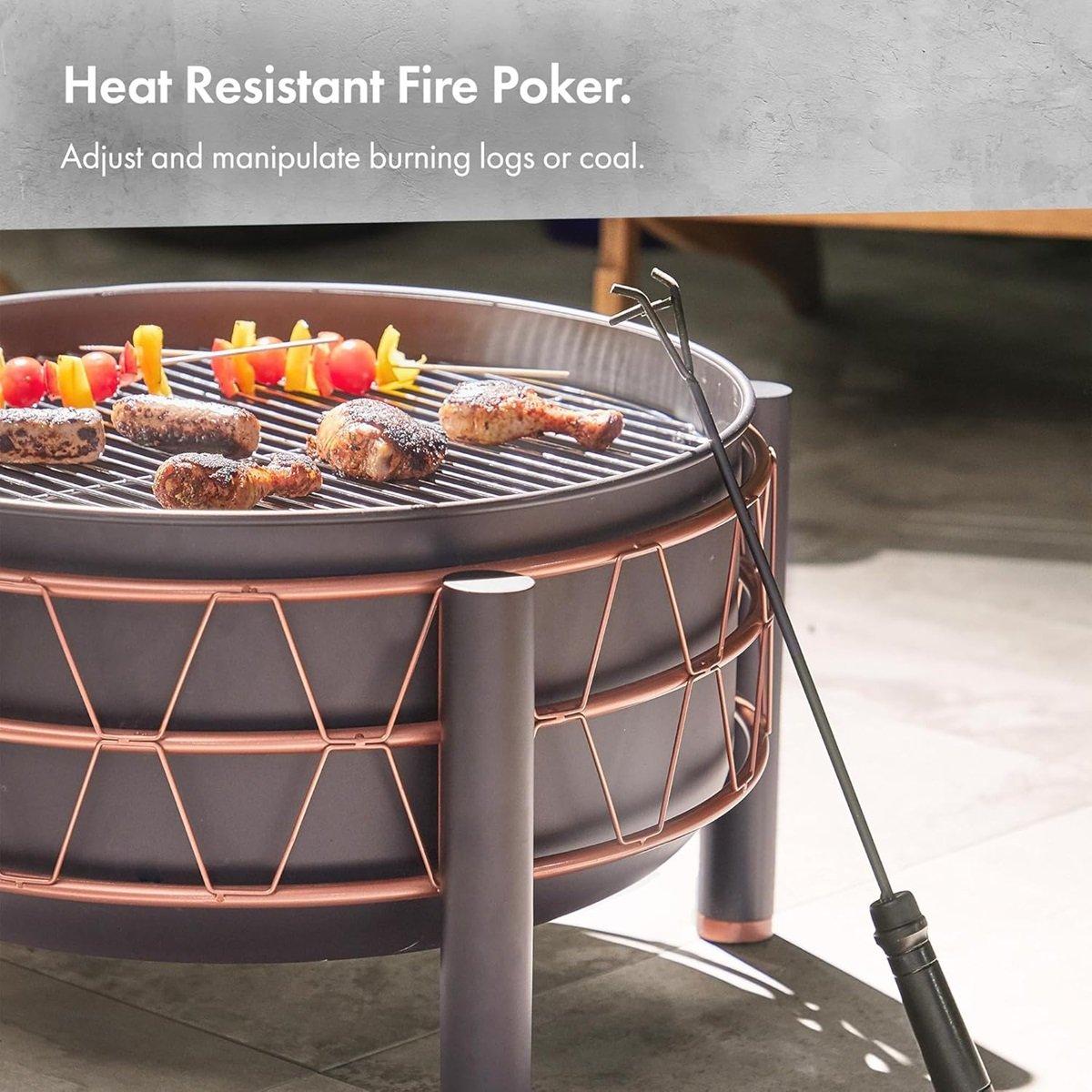 Black - VonHaus - VonHaus - Black & Copper Fire Pit - 6