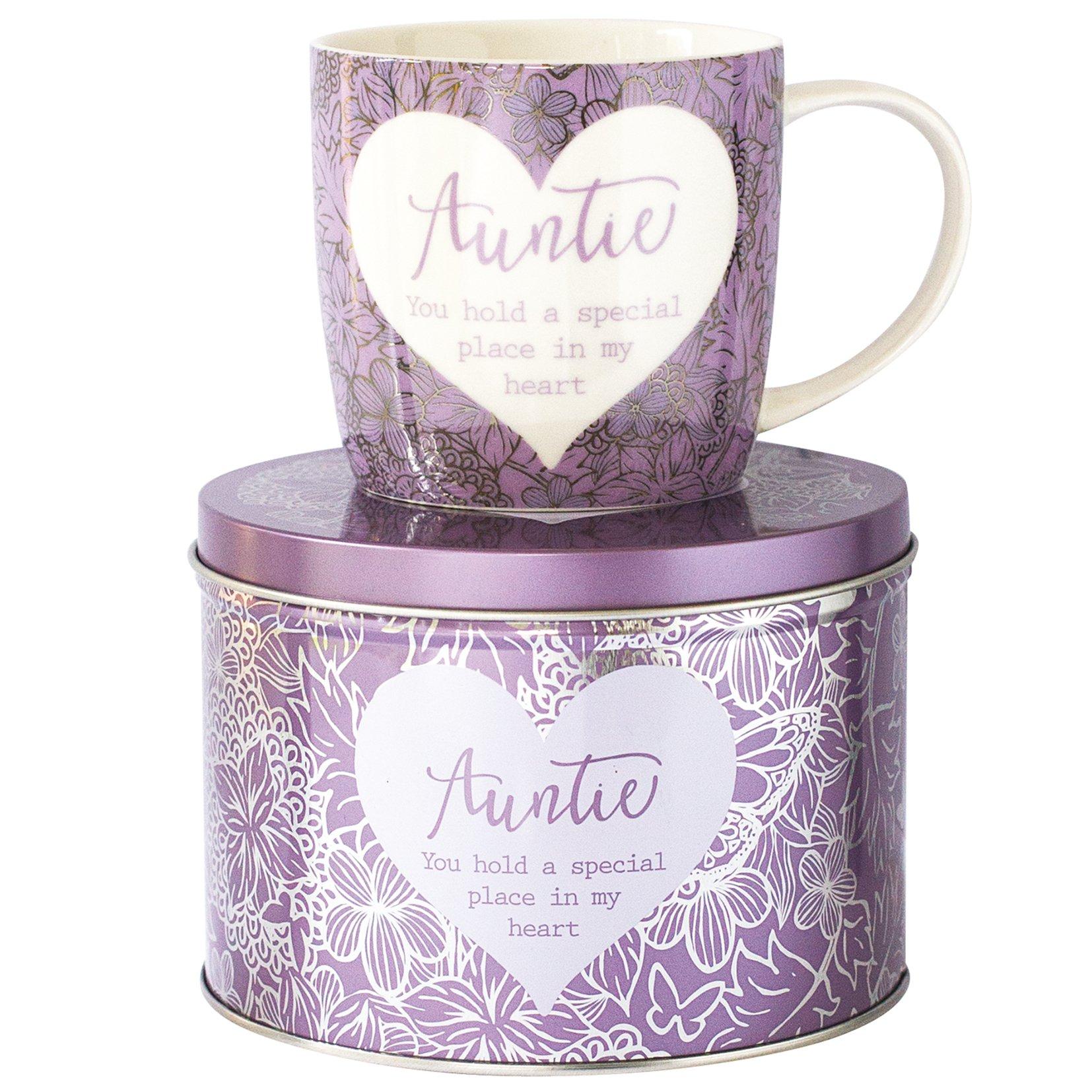 Said With Sentiment  7050 - Auntie Mug In Tin - Purple
