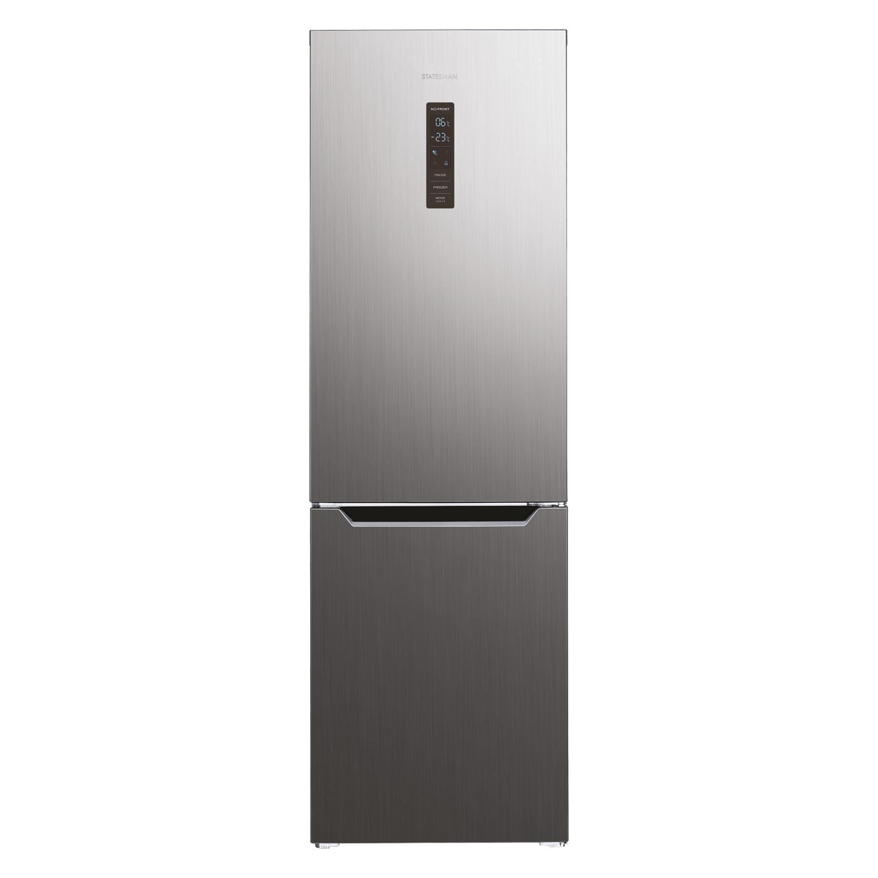 Statesman  Tnf1860xe 60Cm 60/40 Tnf Fridge Freezer Led Displa - Silver - 193.1x64x7