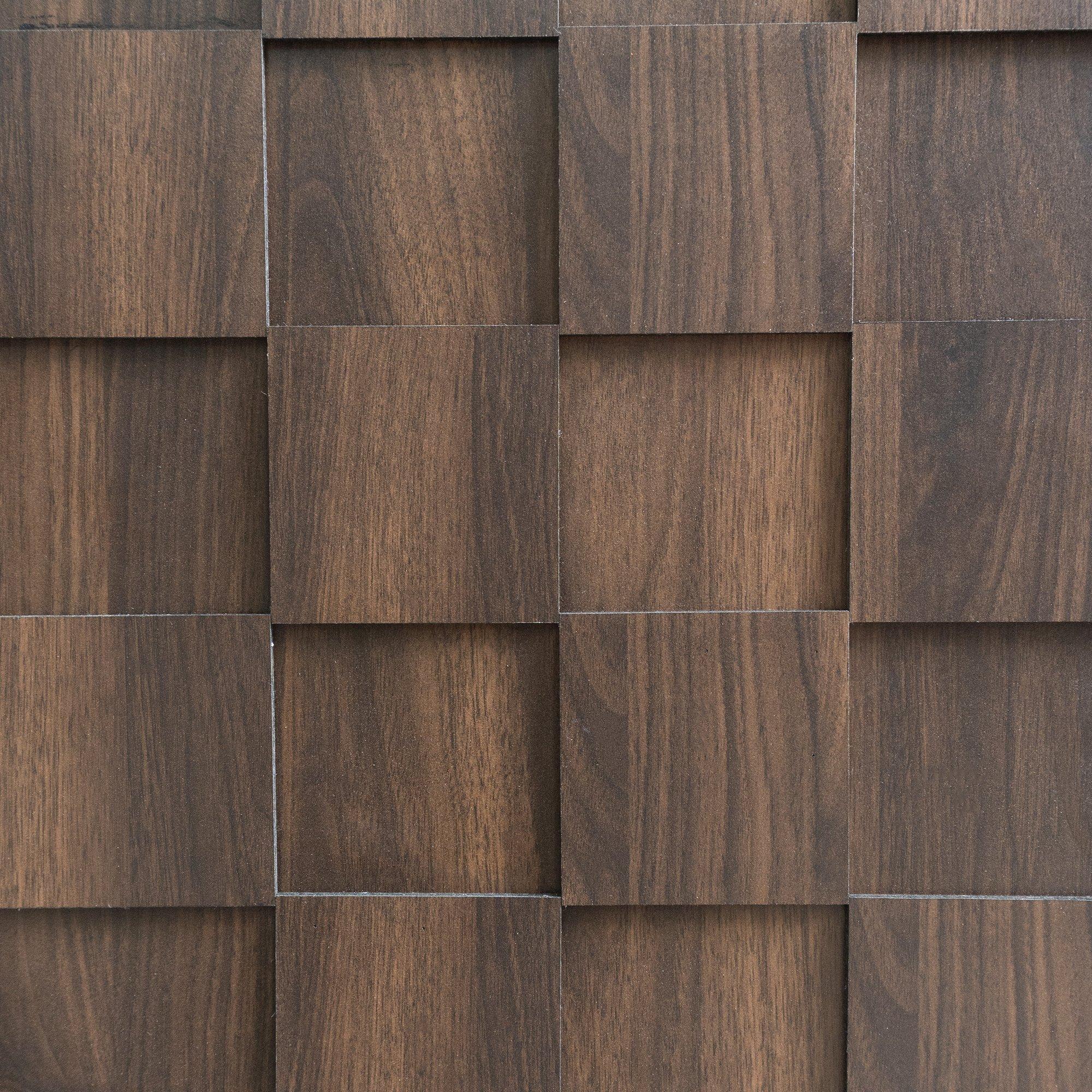 Walnut - Urban Meuble - Vintage Geometric Textured Shoe Cabinet - 10